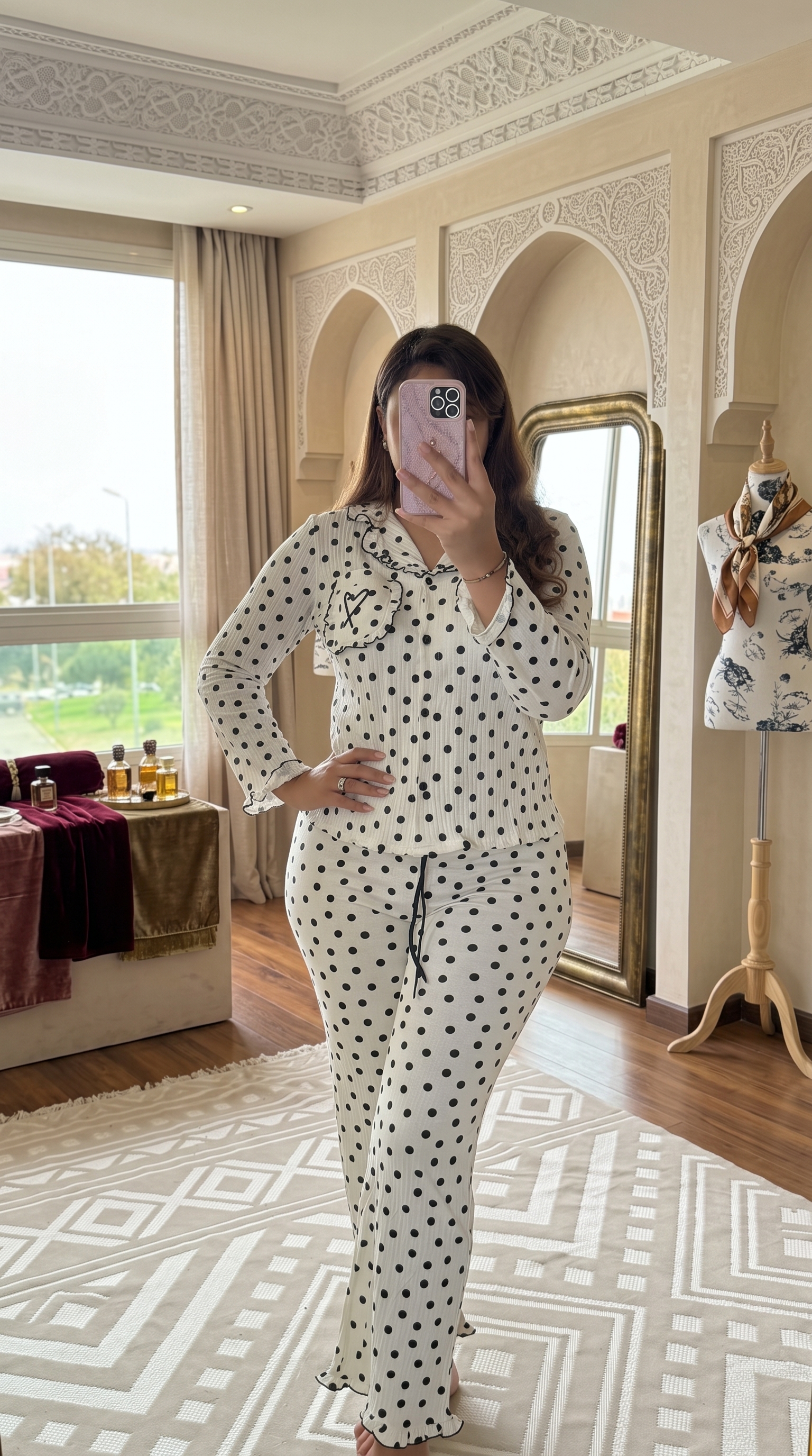 Ensemble Pyjama Pois Rétro 1