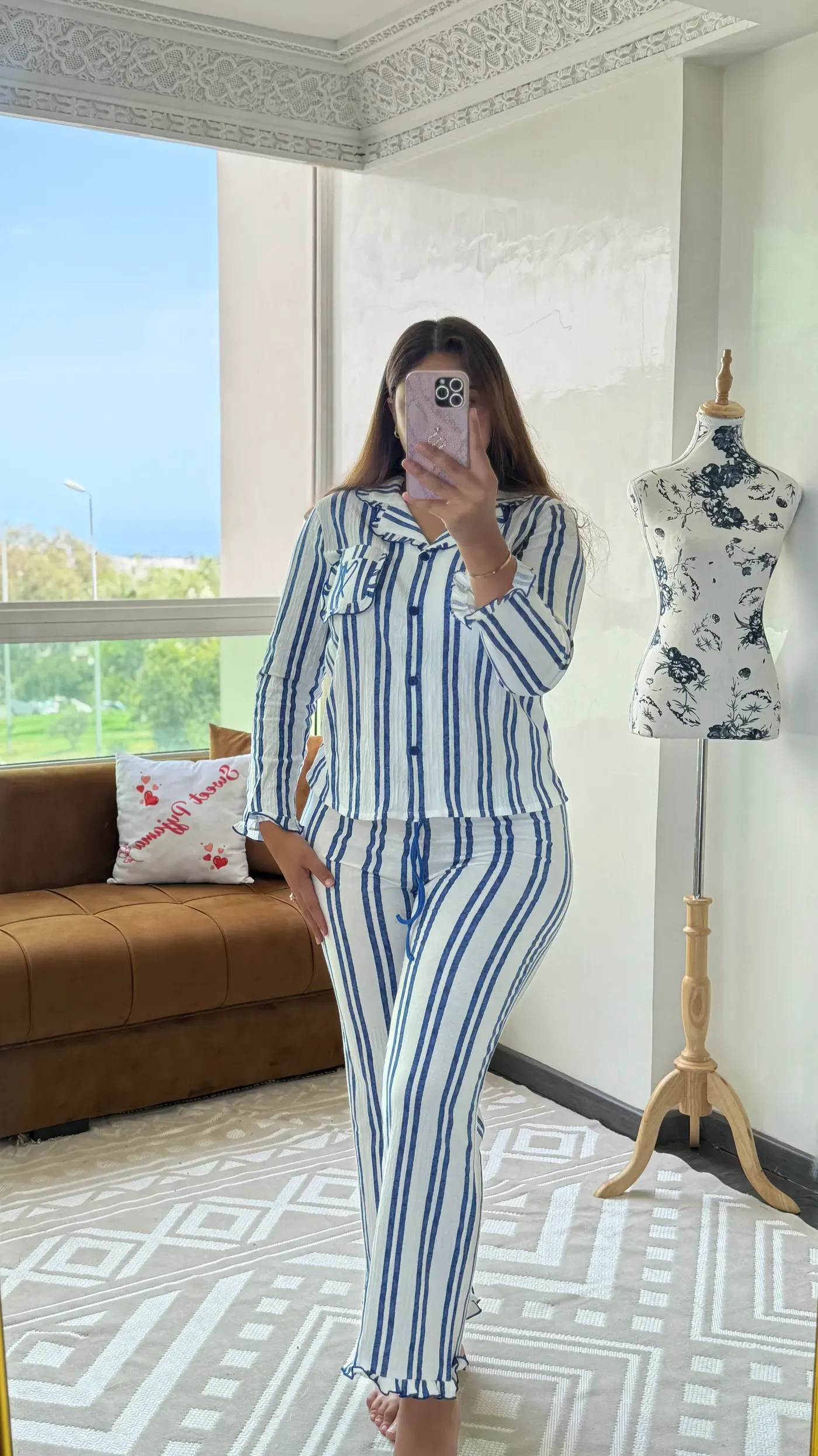 Pyjama Rayé « Riviera » Bleu 2
