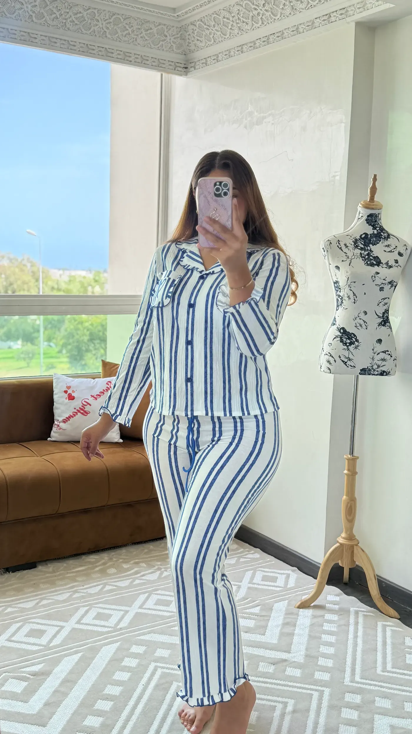 Pyjama Rayé « Riviera » Bleu 3