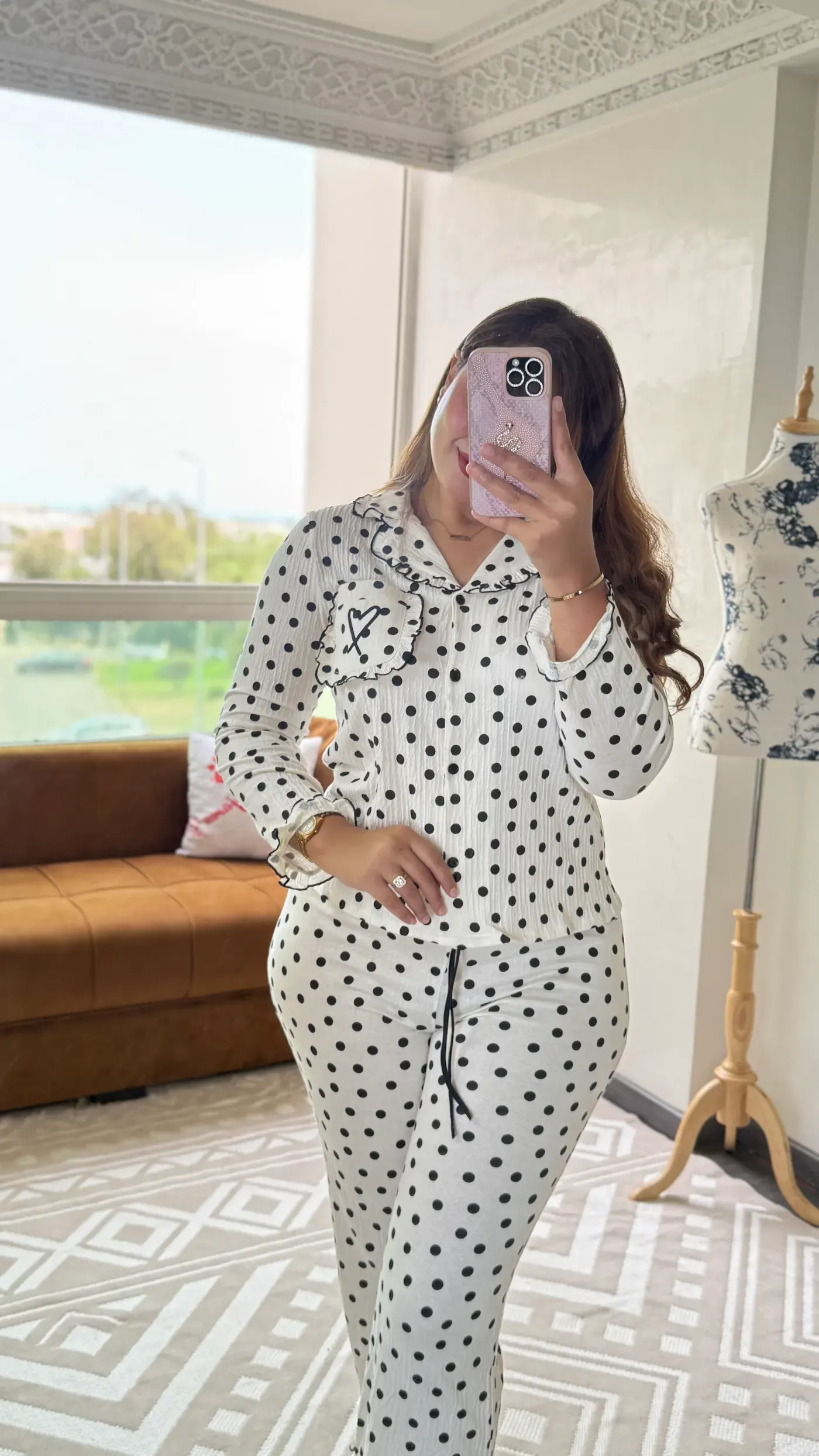Ensemble Pyjama Pois Rétro