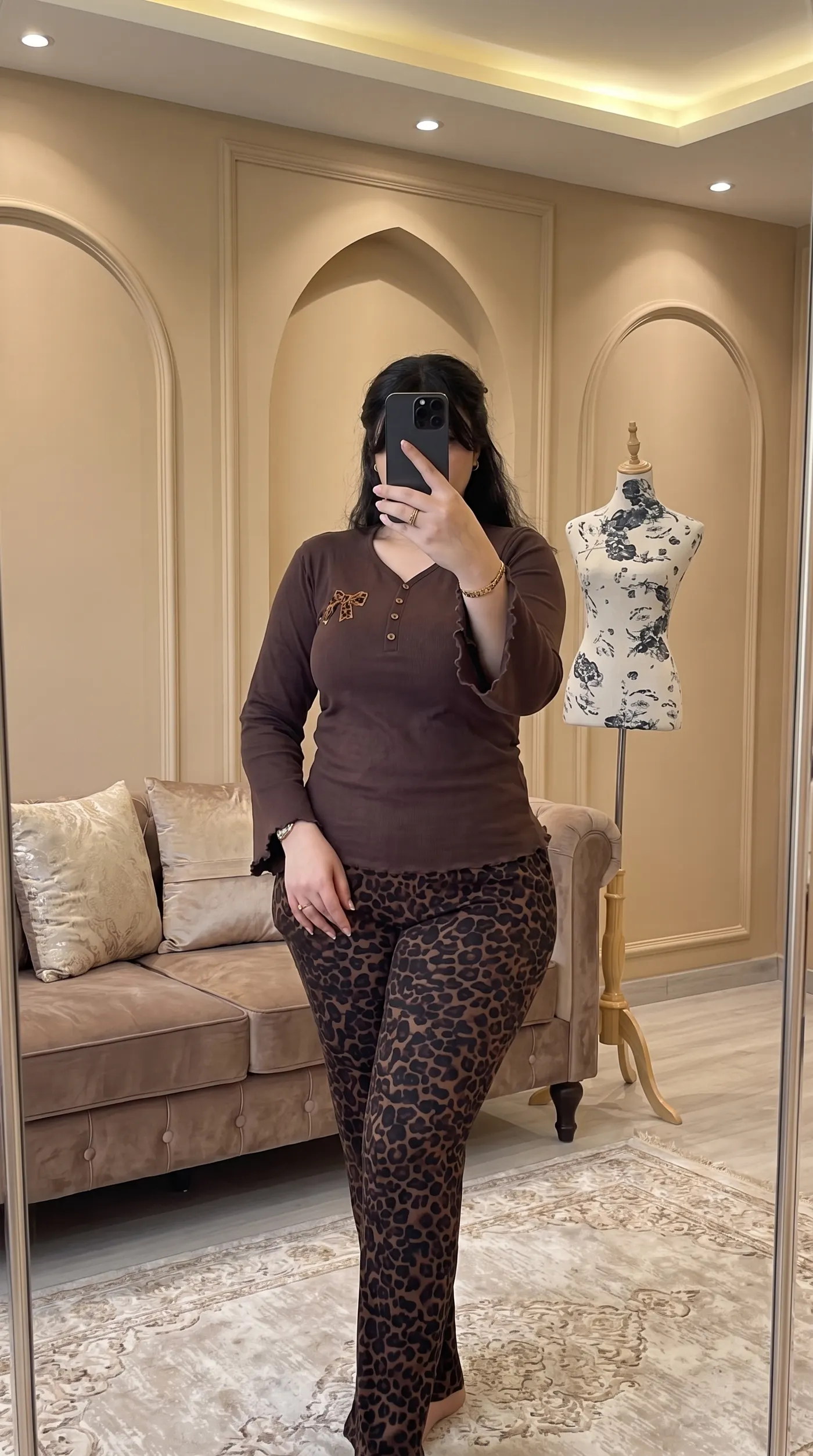 Ensemble Pyjama Léopard Chocolat