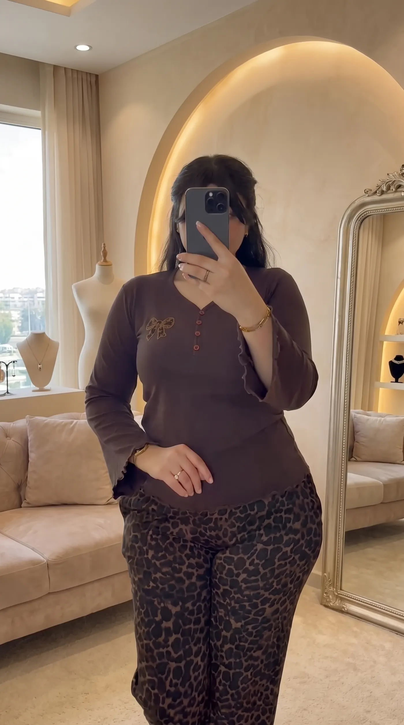 Ensemble Pyjama Léopard Chocolat 2