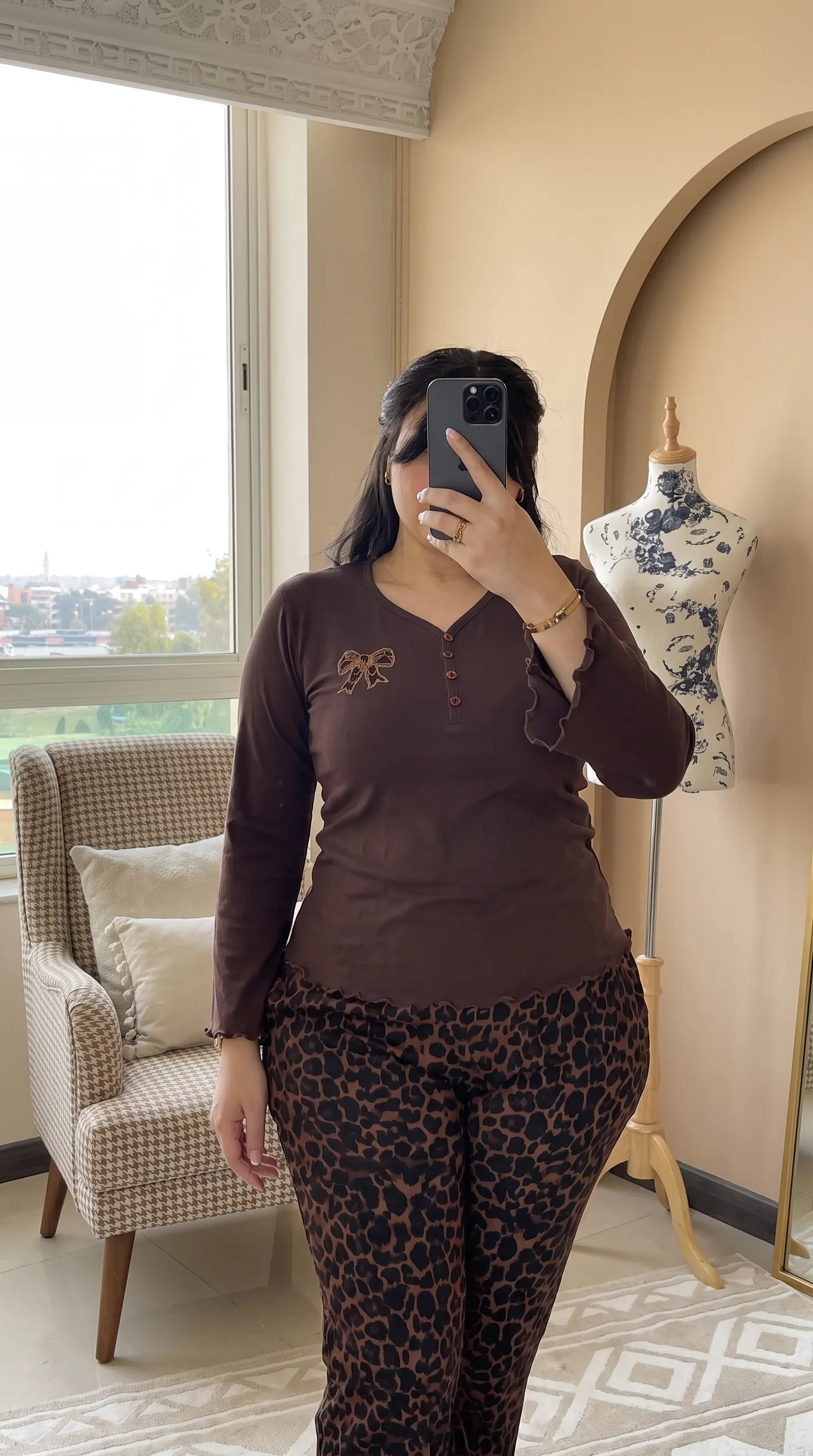 Ensemble Pyjama Léopard Chocolat 3