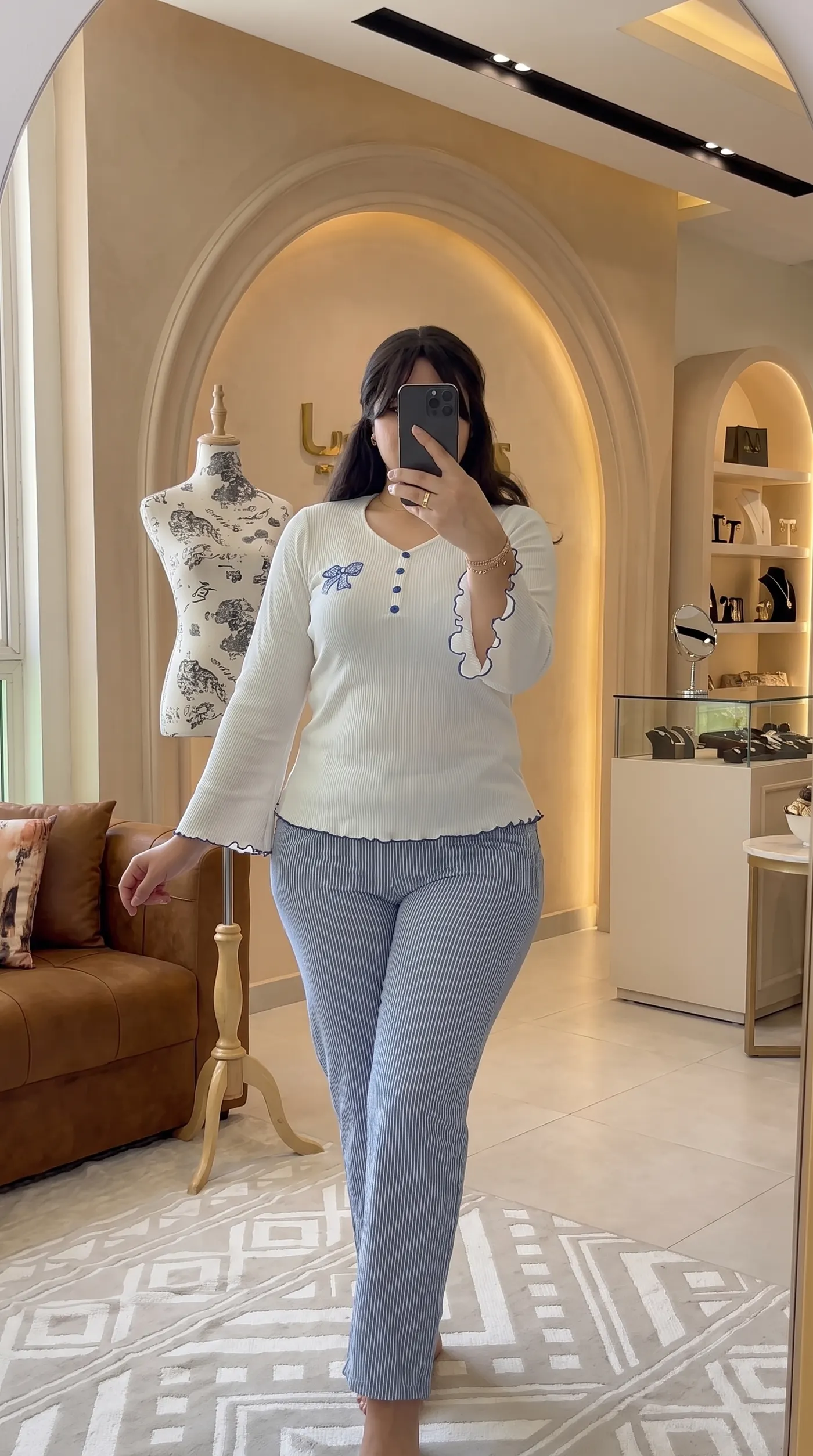 Ensemble Pyjama Rayures Océan