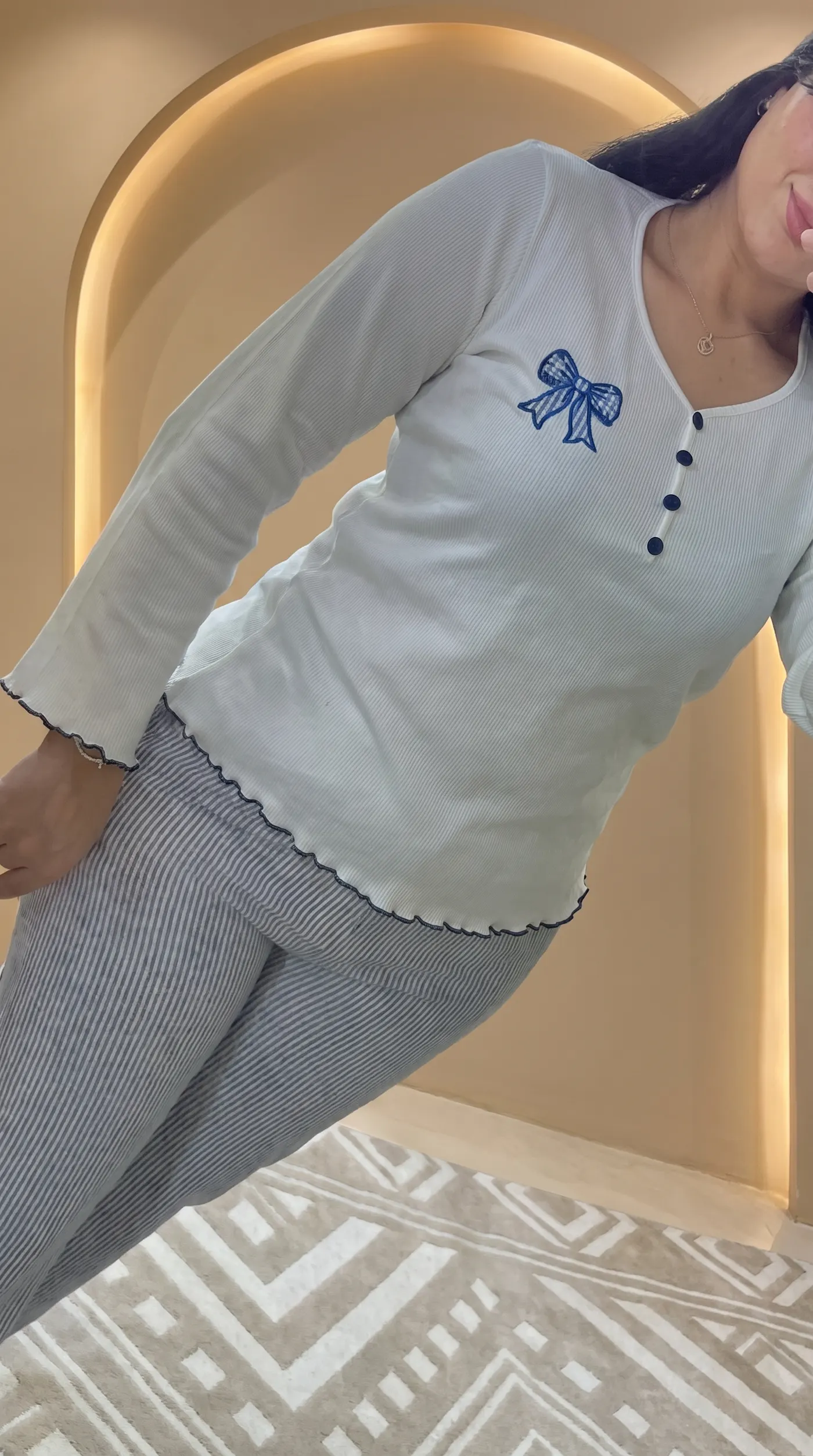 Ensemble Pyjama Rayures Océan 3