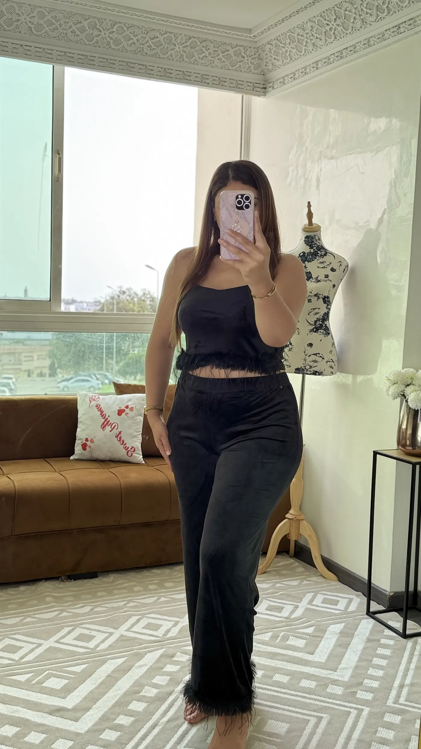 Ensemble Pyjama Velours « Plumes » 10