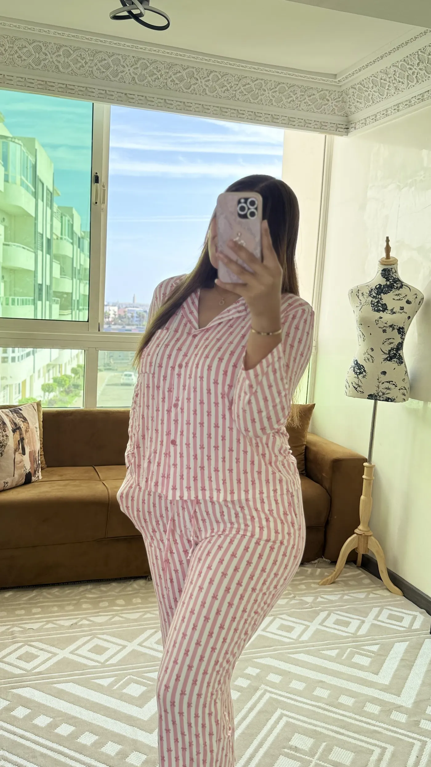Pyjama Rayé "Rose Tendre" 2