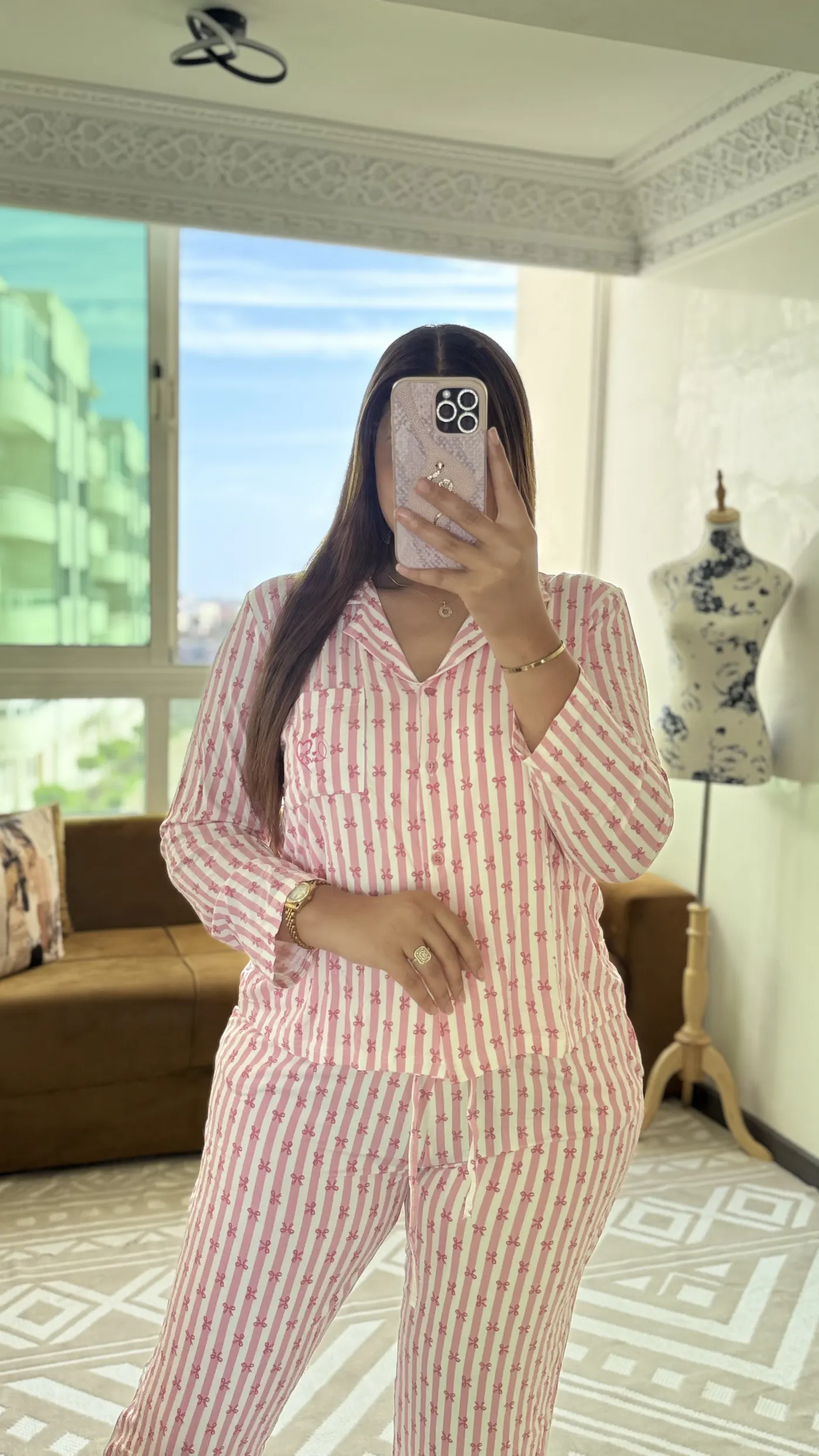 Pyjama Rayé "Rose Tendre" 3