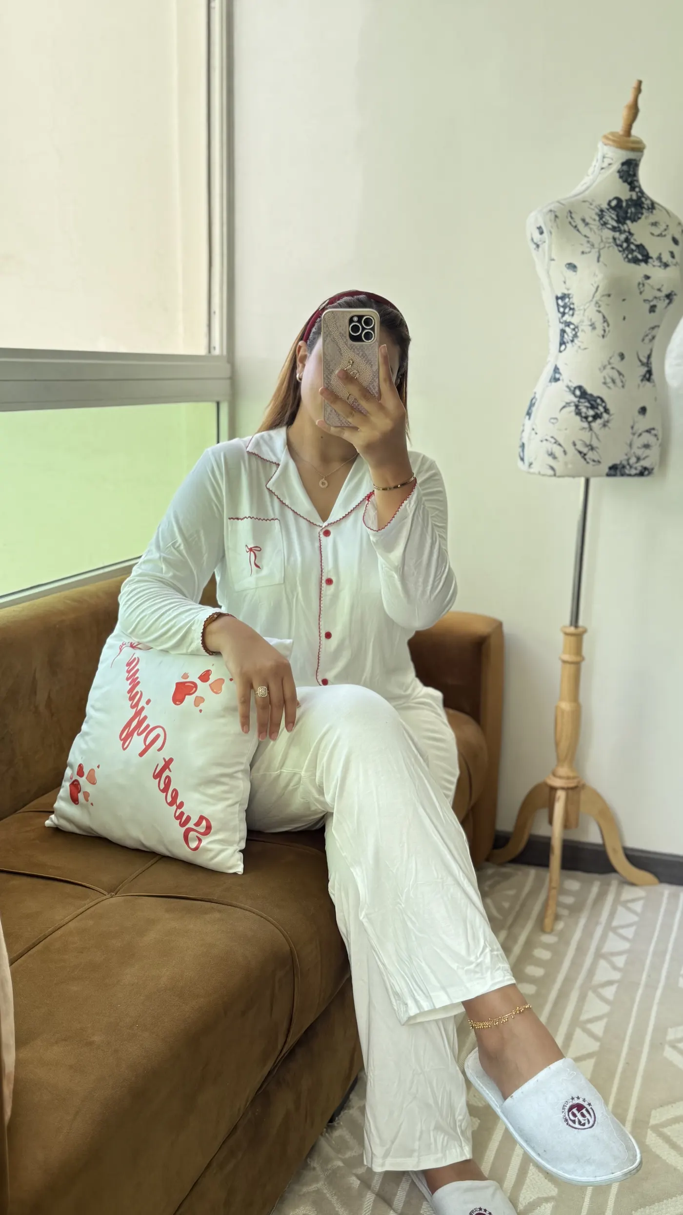 Pyjama Classique "Blanc & Rouge" 3