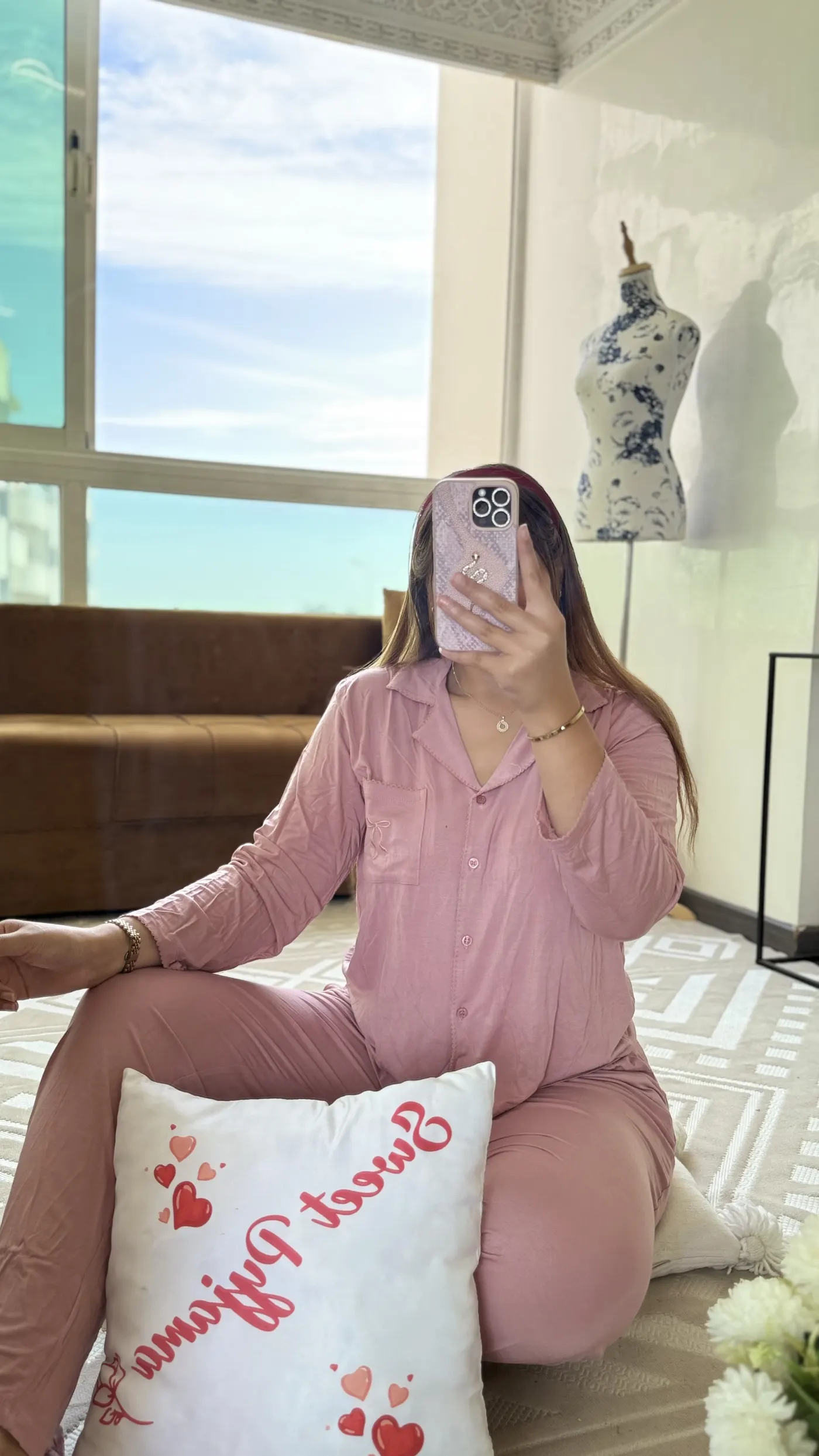 Pyjama Uni "Vieux Rose"