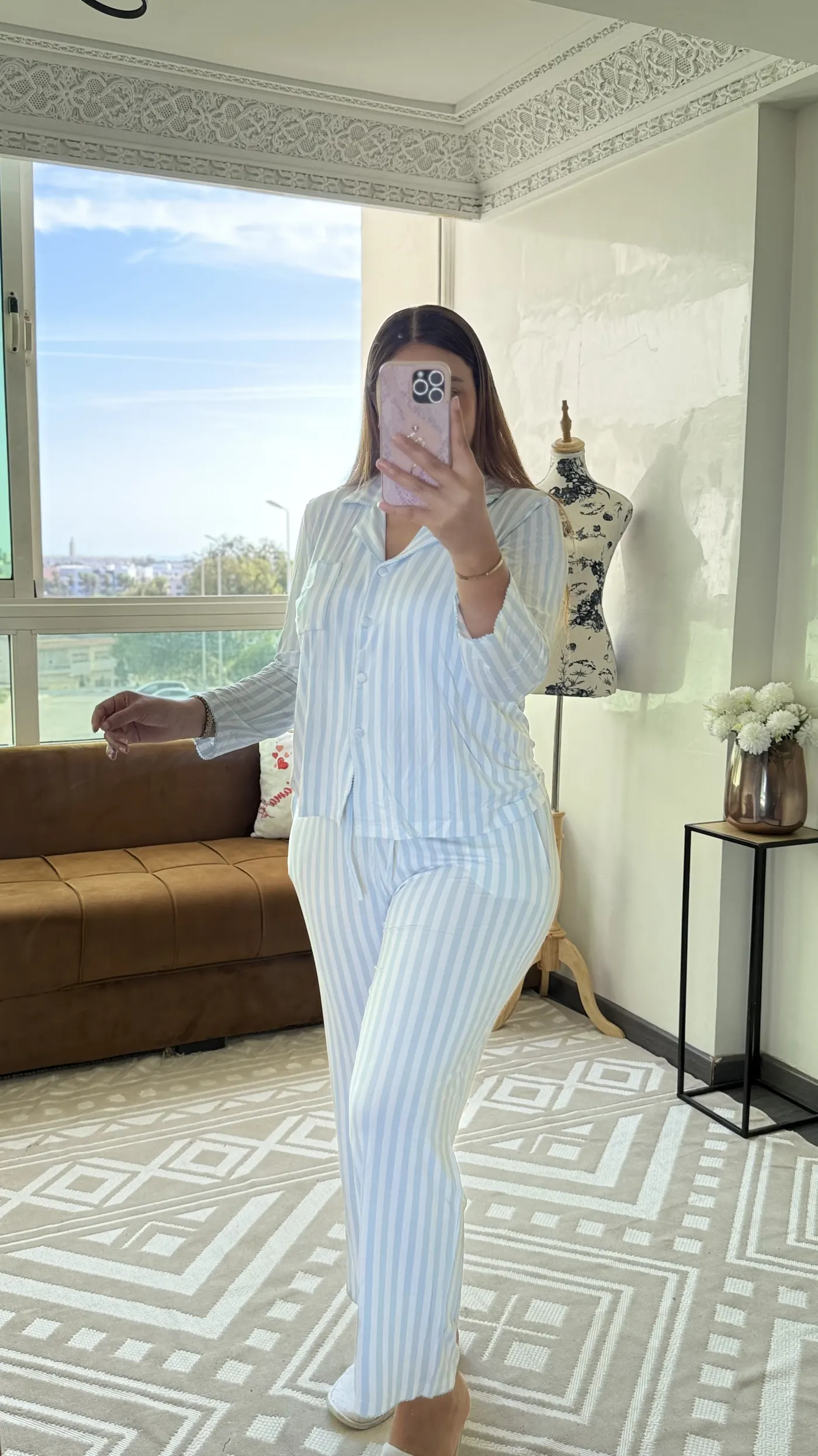Pyjama Rayé "Bleu Céleste" 3