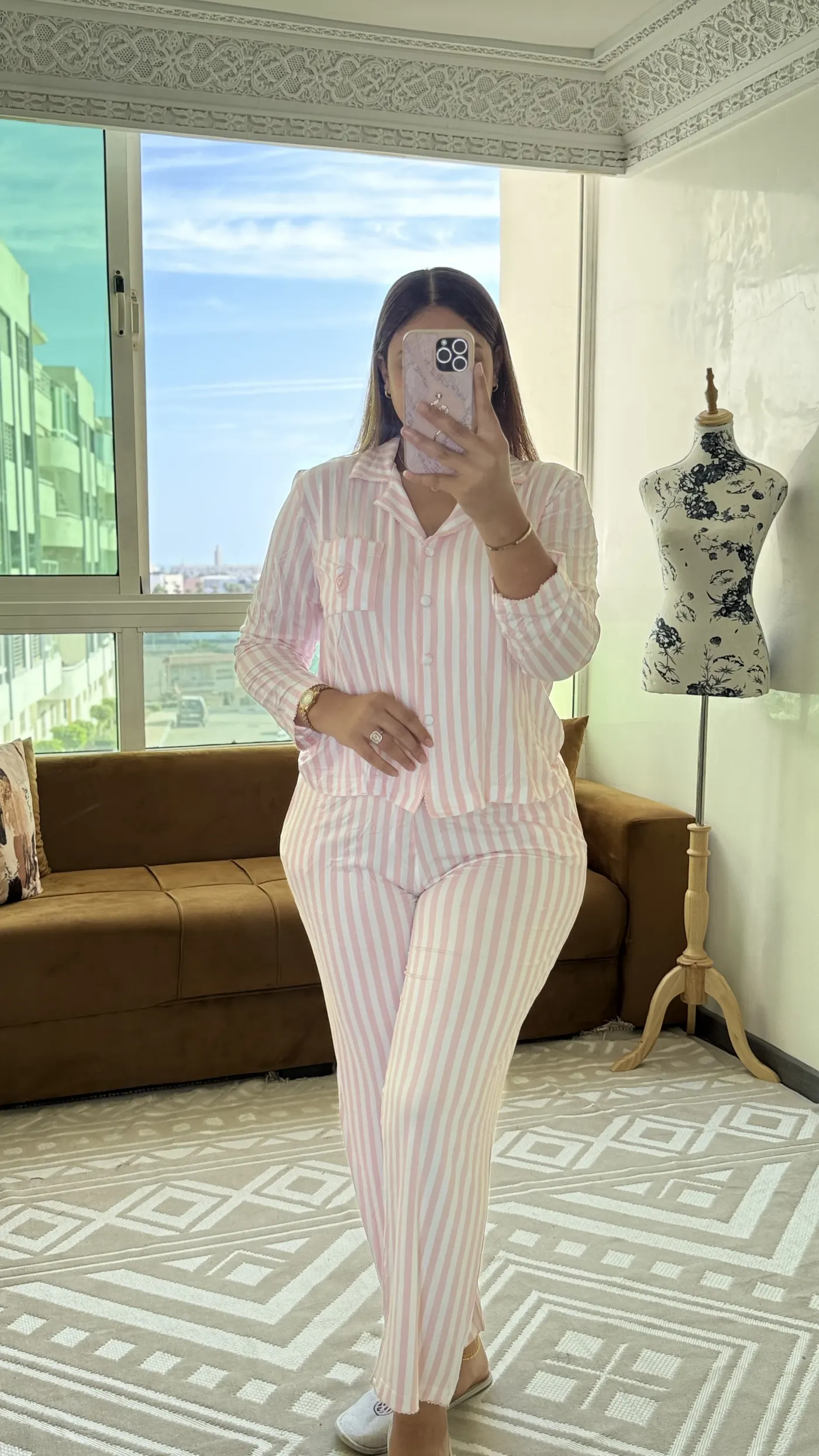 Pyjama Rayé "Pêche Douce"