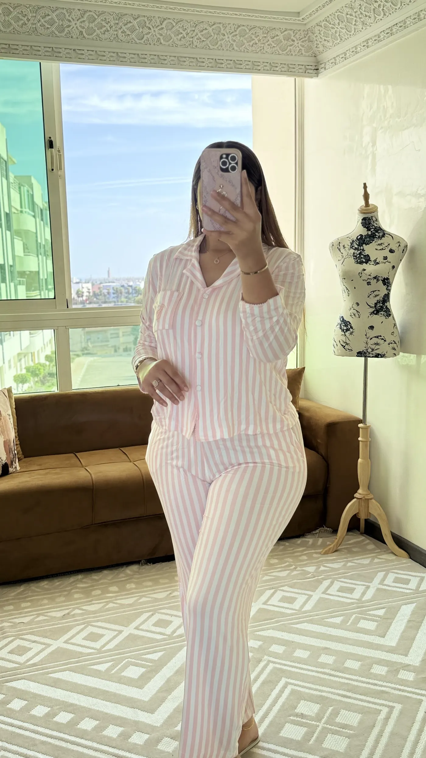 Pyjama Rayé "Pêche Douce" 2