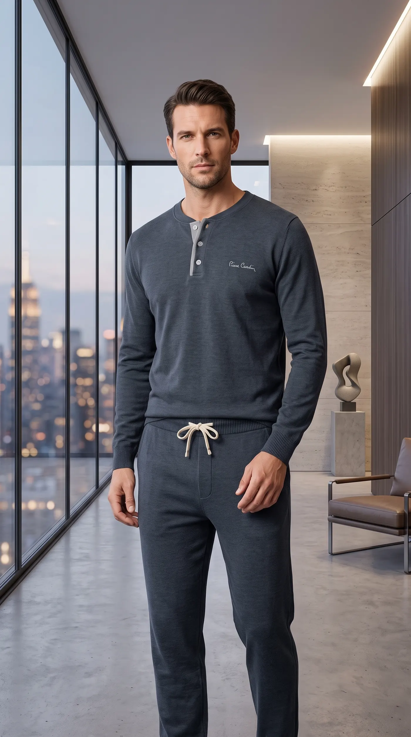 Pyjama Homme "Élégance Anthracite" 2