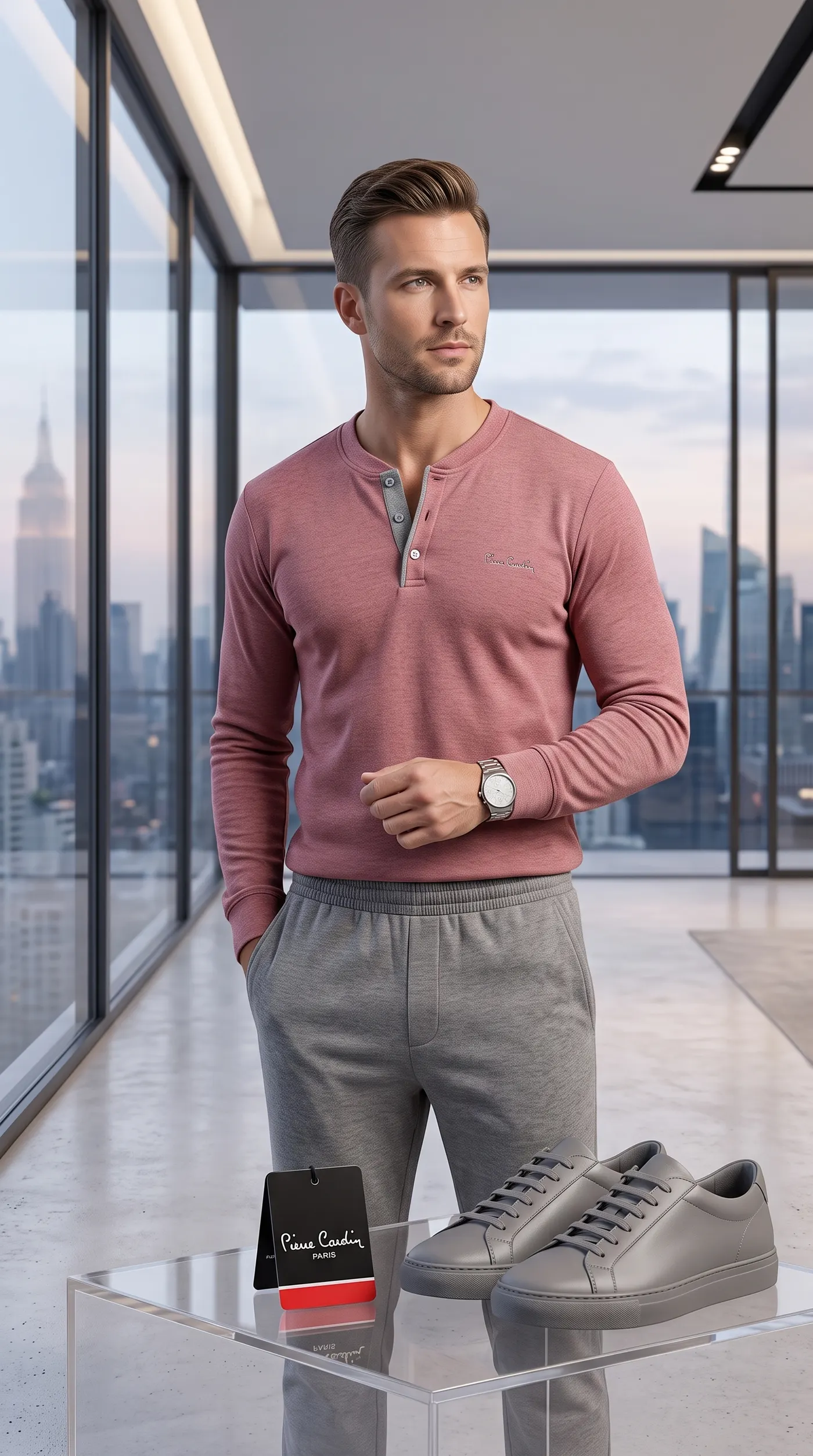 Pyjama Homme "Détente Rose Cendré" 2