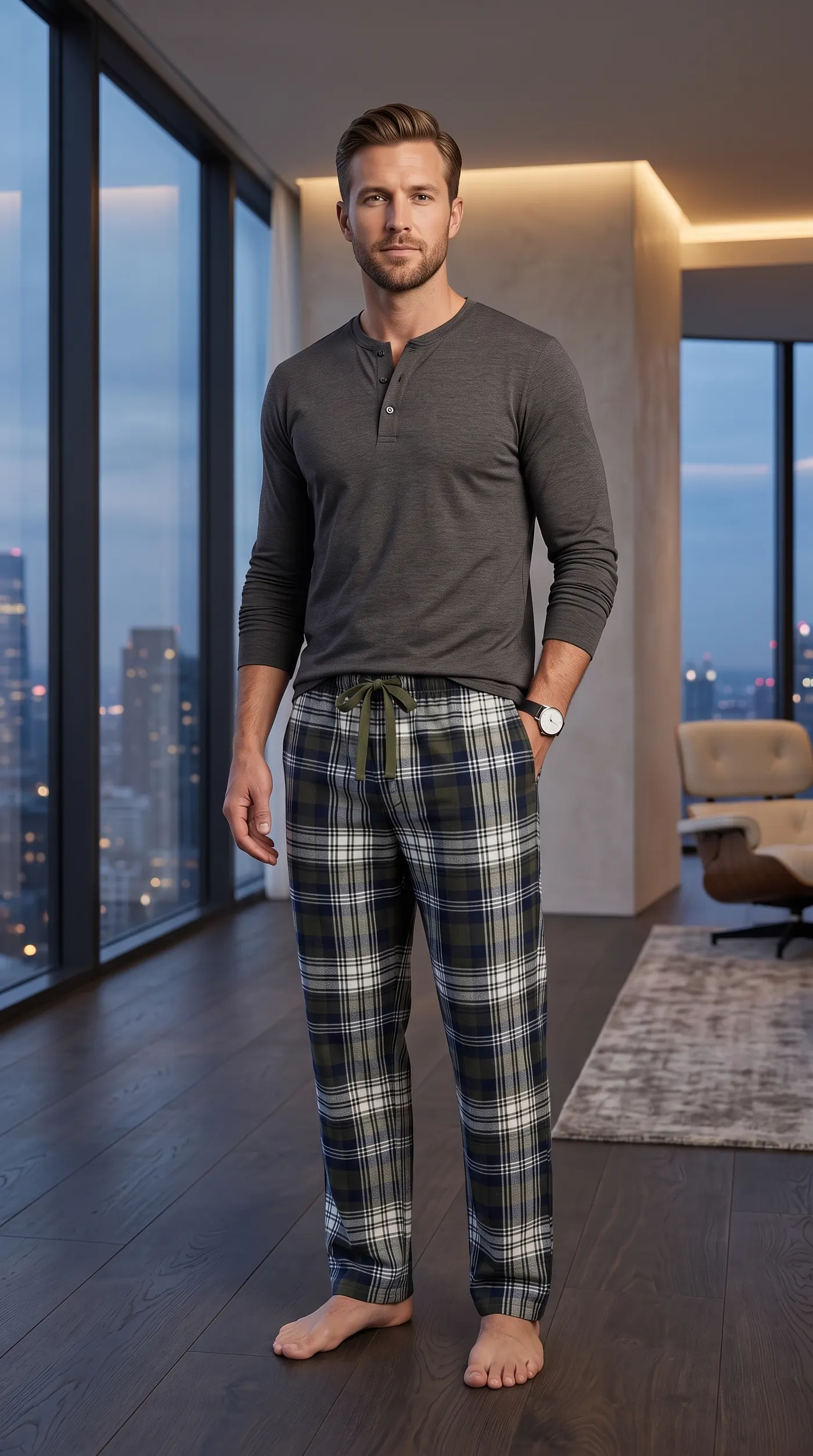 Pantalon de Pyjama "Tartan Vert Forêt" 2