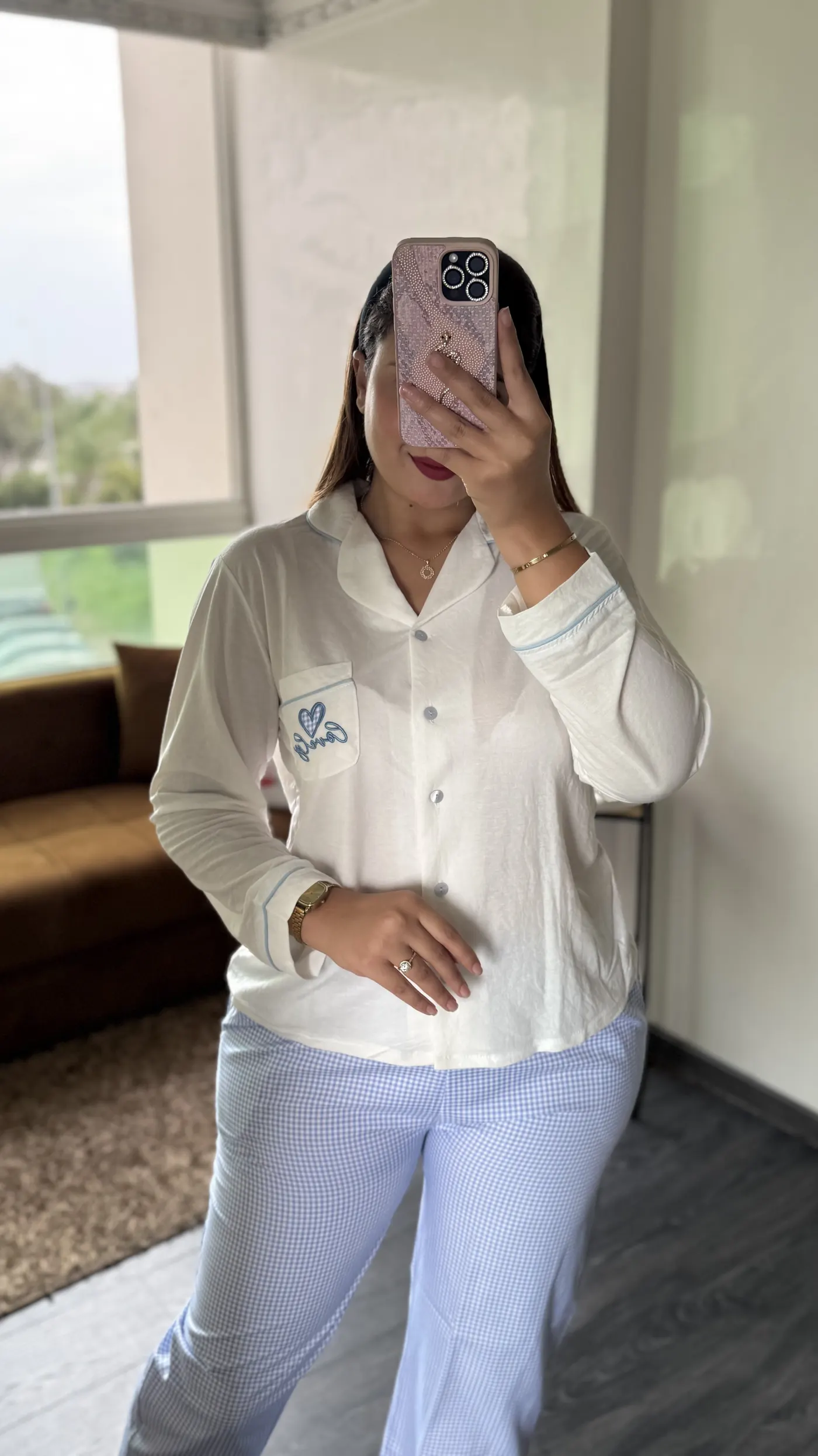 Pyjama "Vichy Bleu" 4