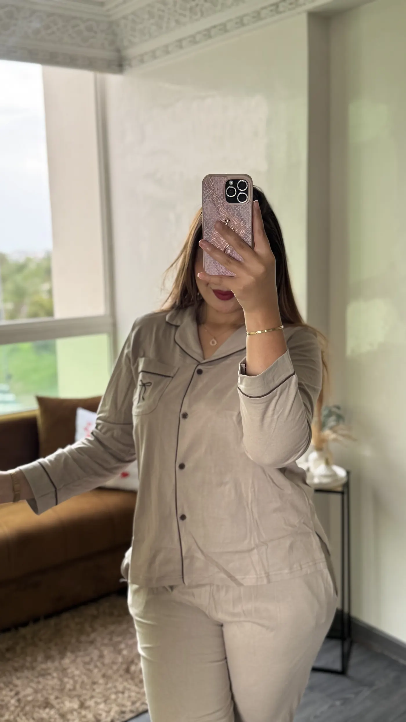 Pyjama Uni "Beige Taupe" 3