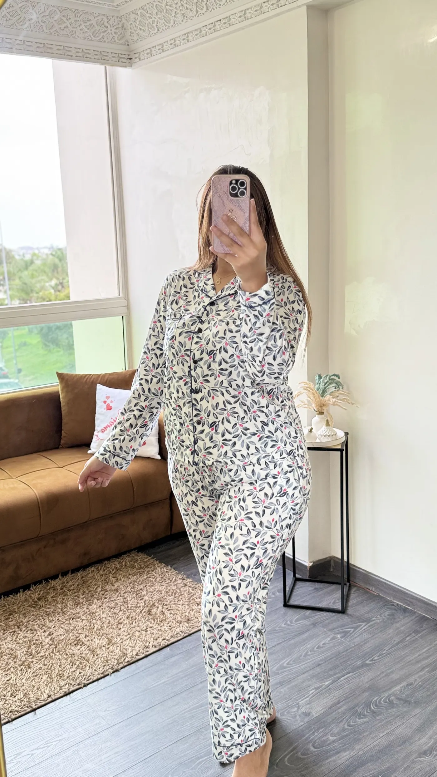Pyjama "Feuillage Noir"