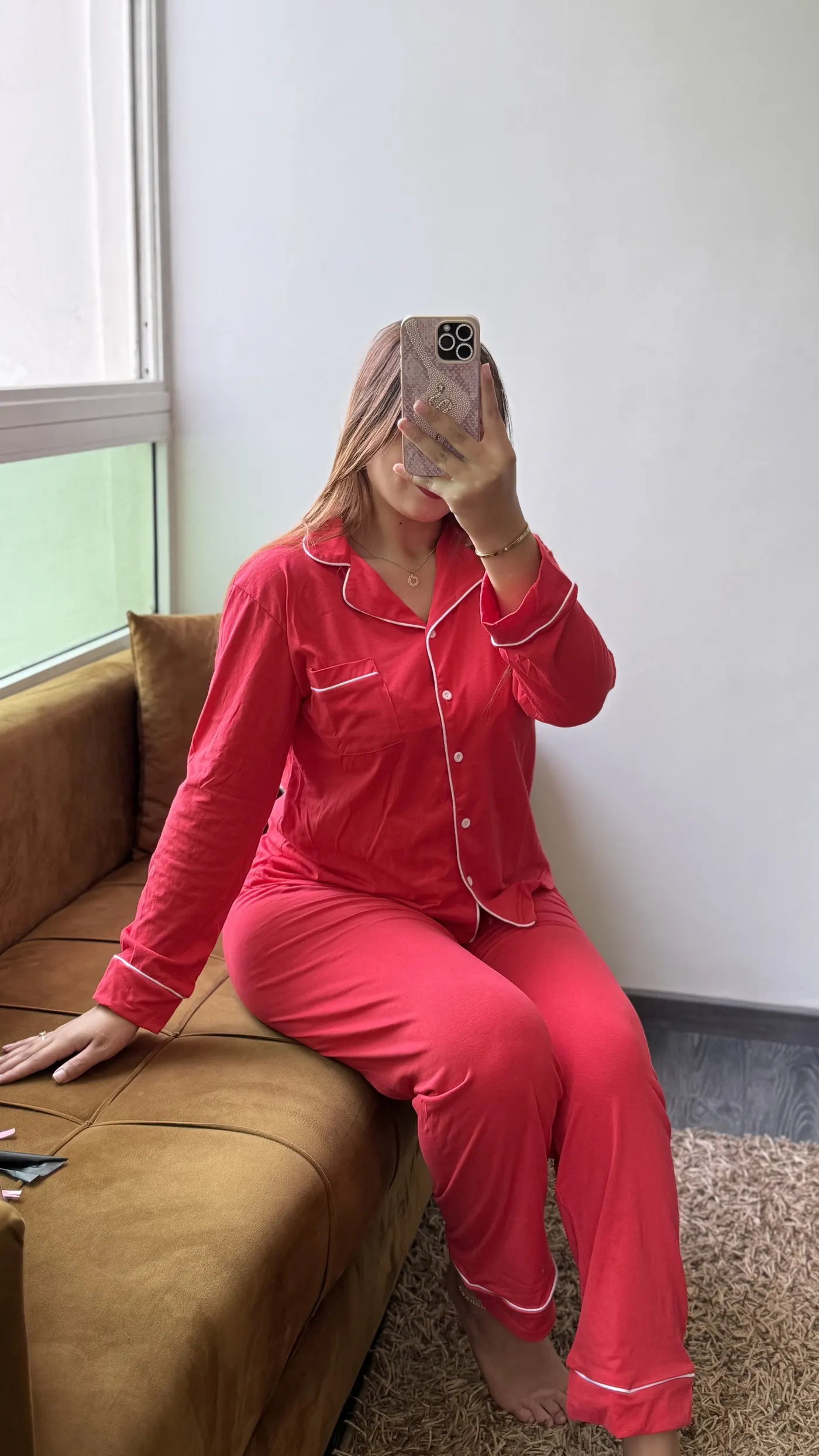 Pyjama Uni "Rouge Rubis"