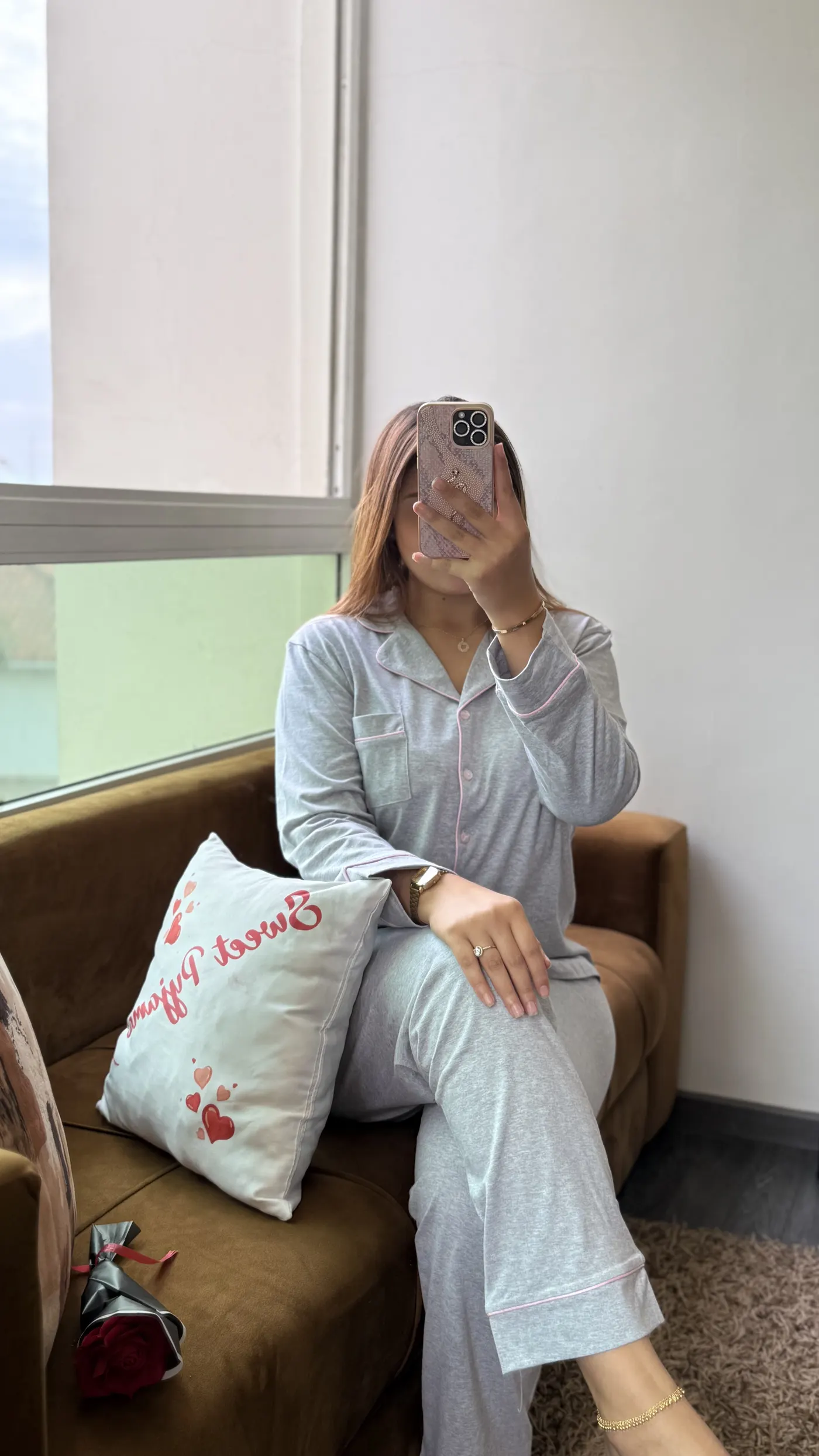 Pyjama Uni "Gris Chiné"