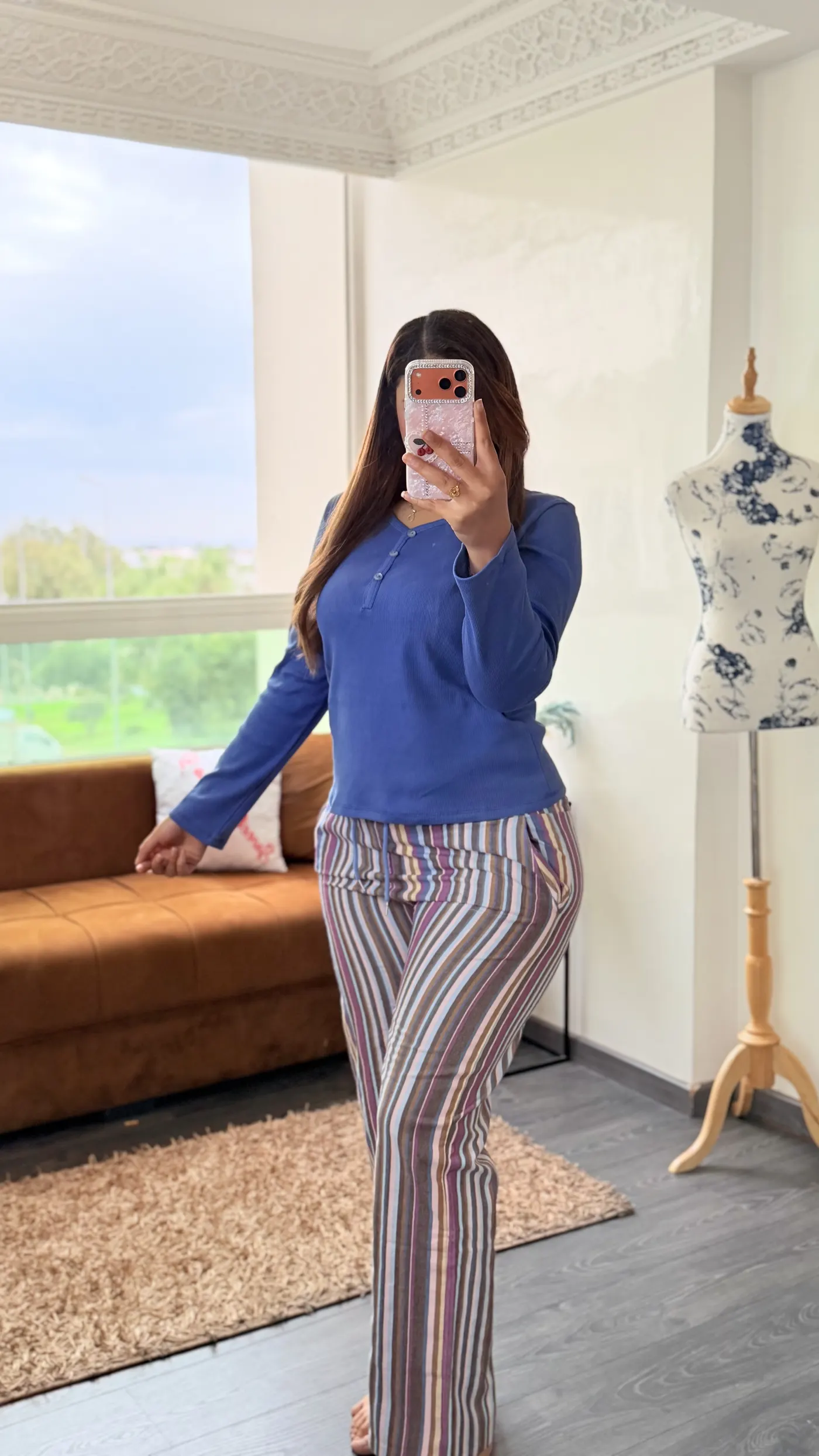 Pyjama Rayé Bleu