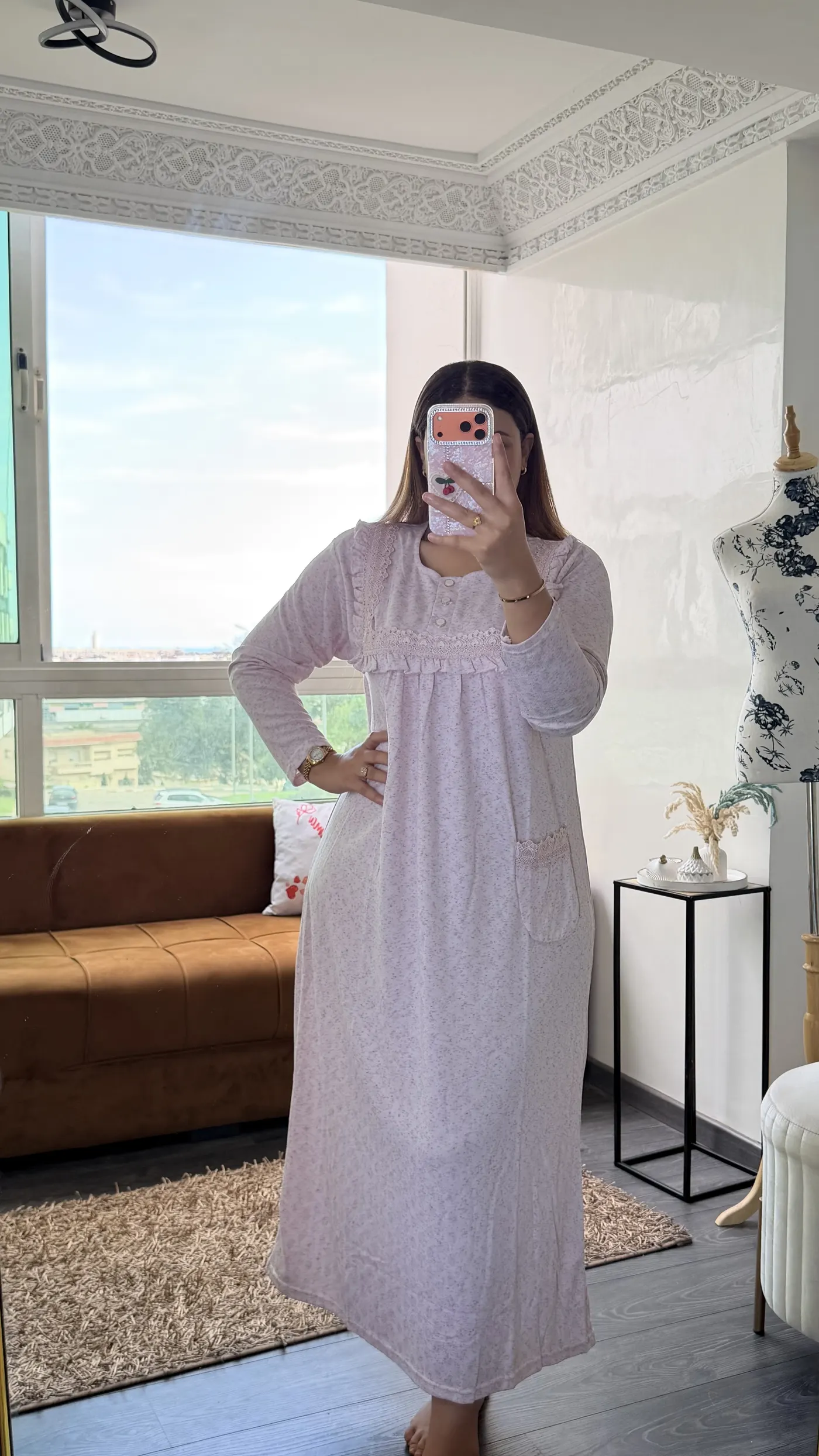 Chemise de Nuit Rose Tendre 2