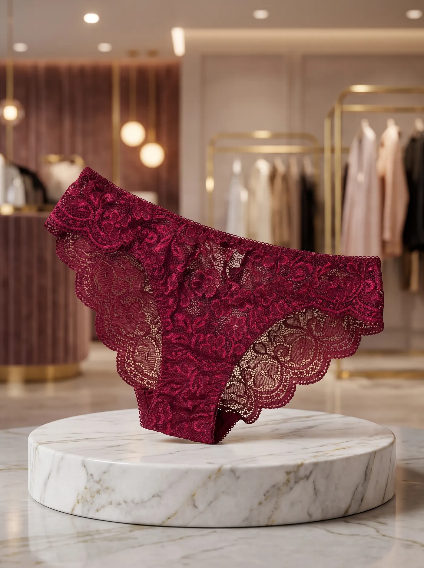 Tanga Dentelle Florale Romantique 5