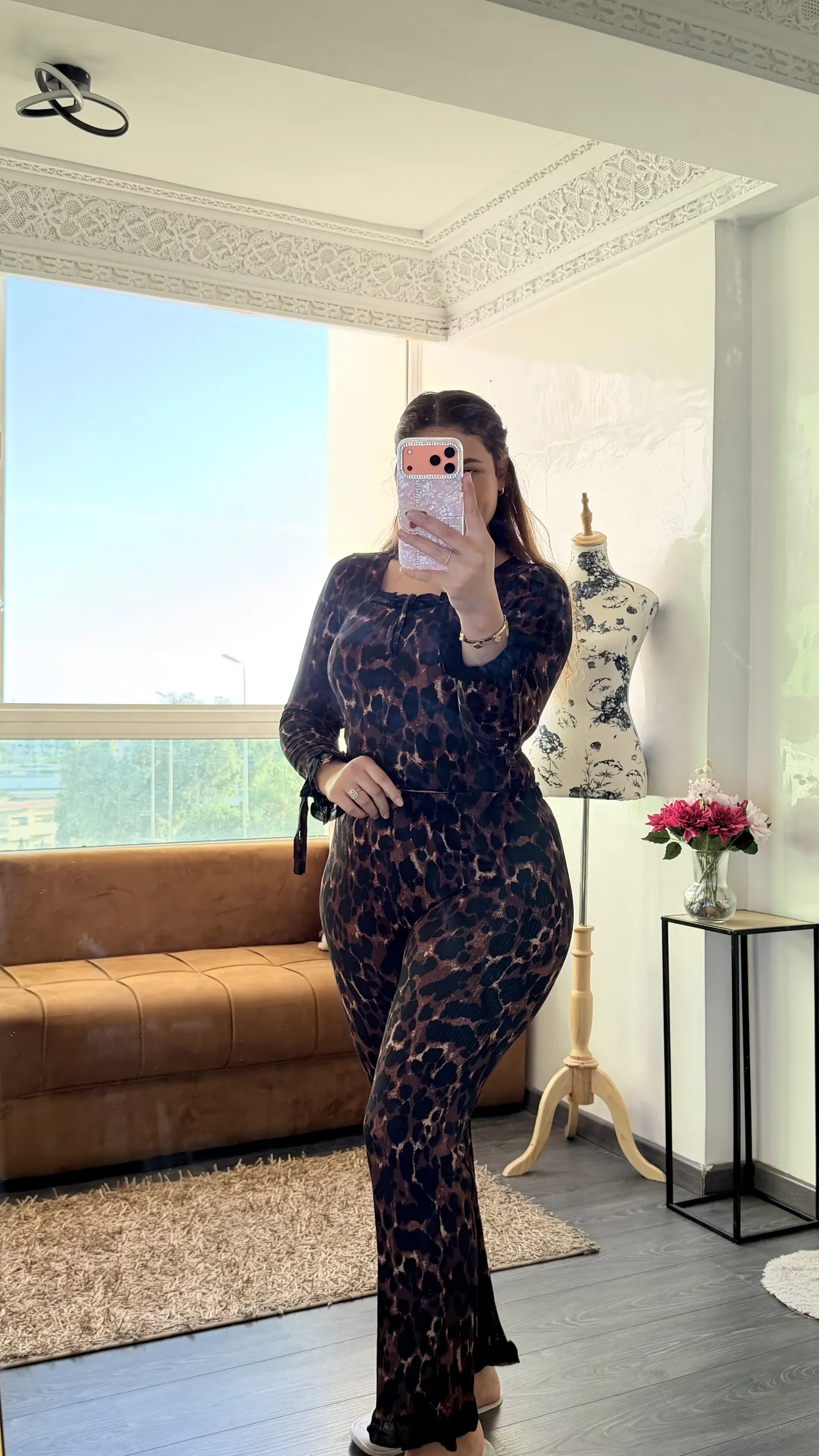 Pyjama 2 Pièces Flare Texturé – Imprimé Léopard Félin 2