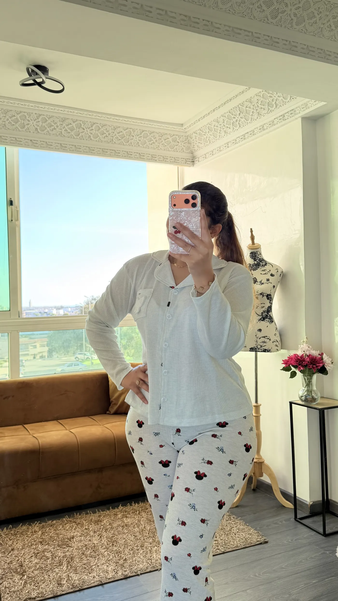 Pyjama Chemisier Côtelé Minnie Mouse – Blanc Neige 3
