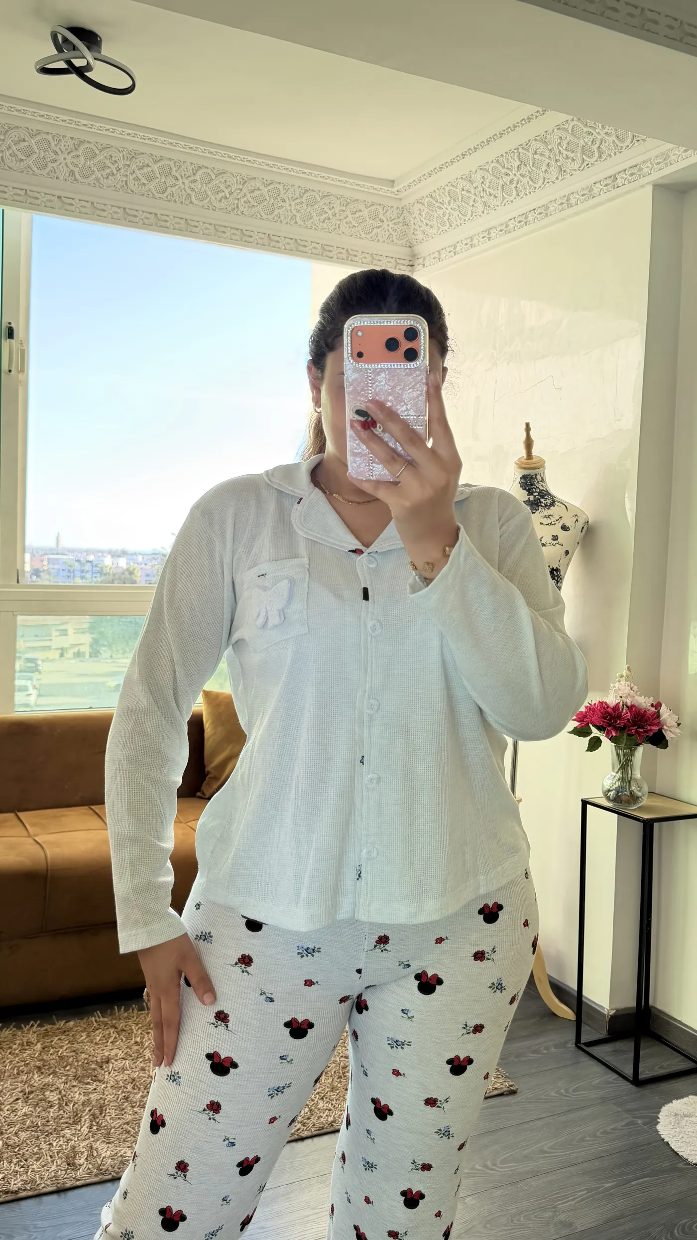 Pyjama Chemisier Côtelé Minnie Mouse – Blanc Neige 4