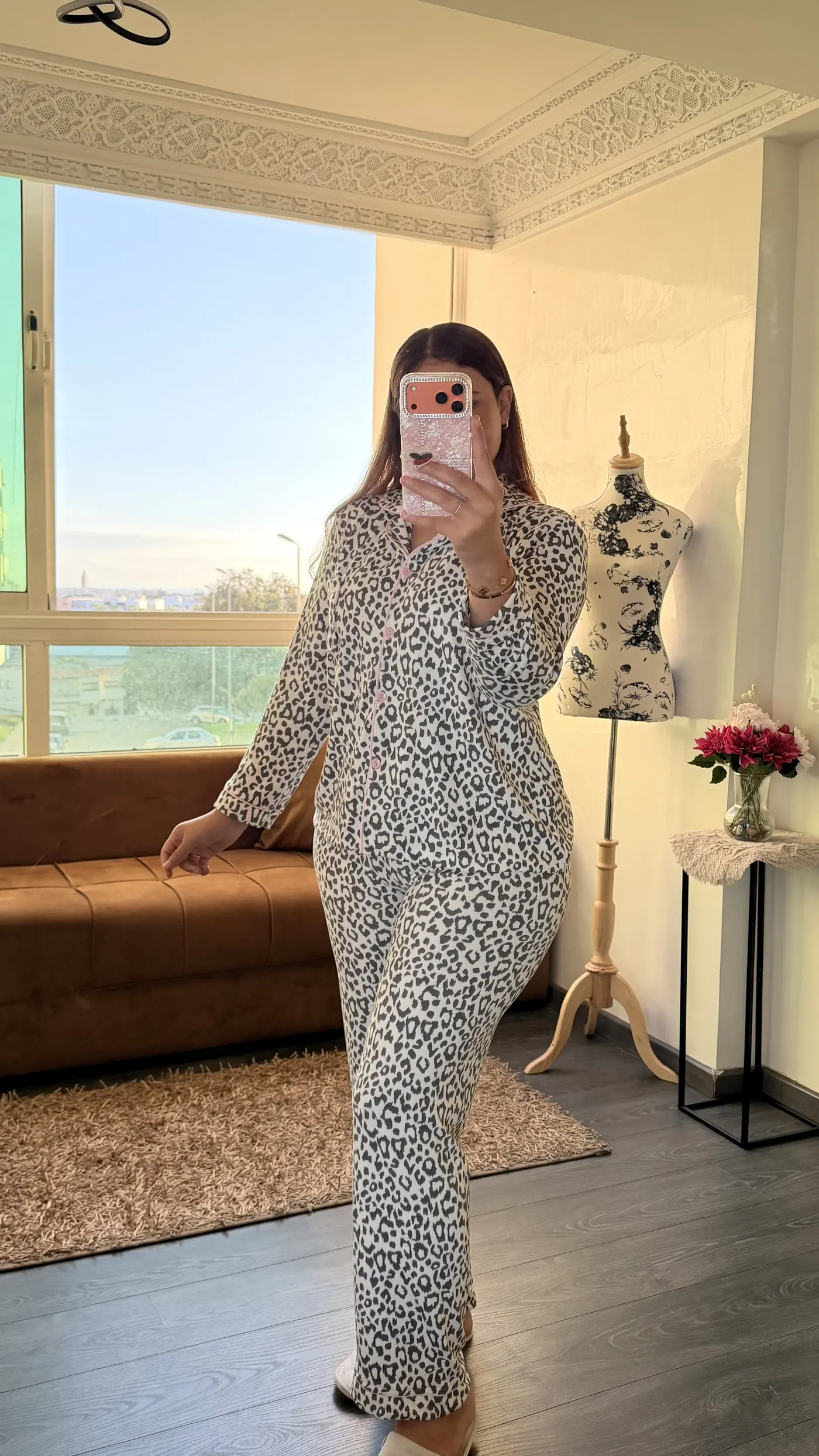 Pyjama Léopard « Savane » Gris Perle 4