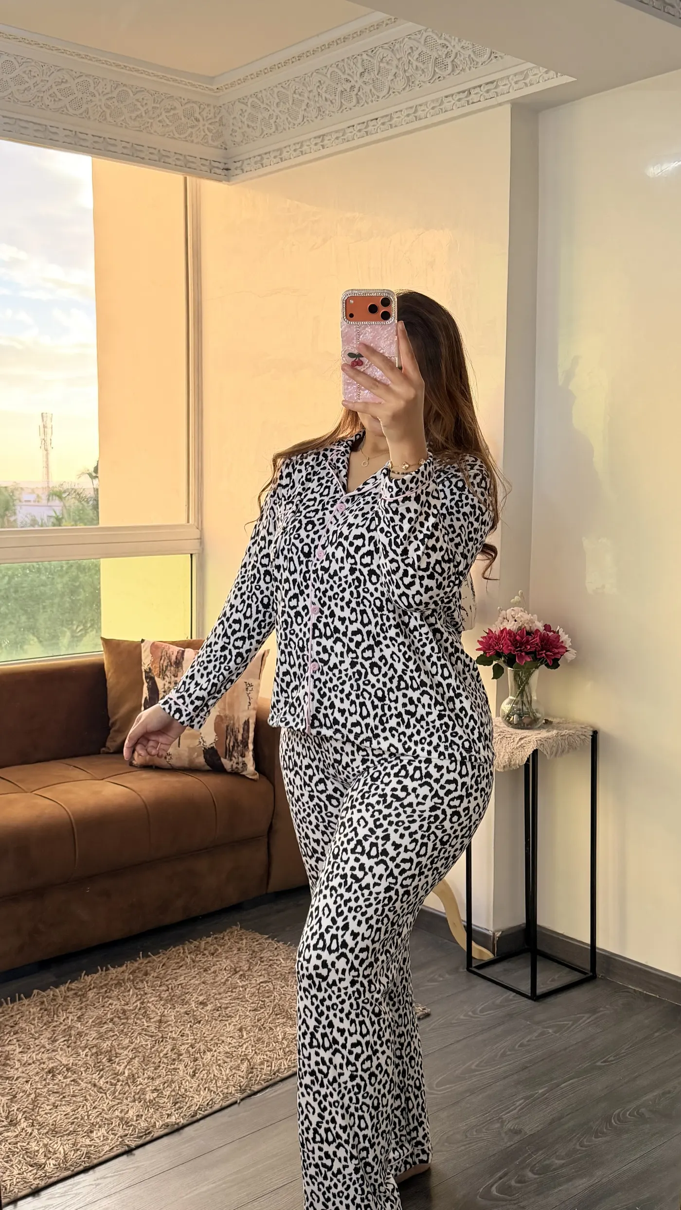 Pyjama Léopard « Savane » Noir & Blanc 2