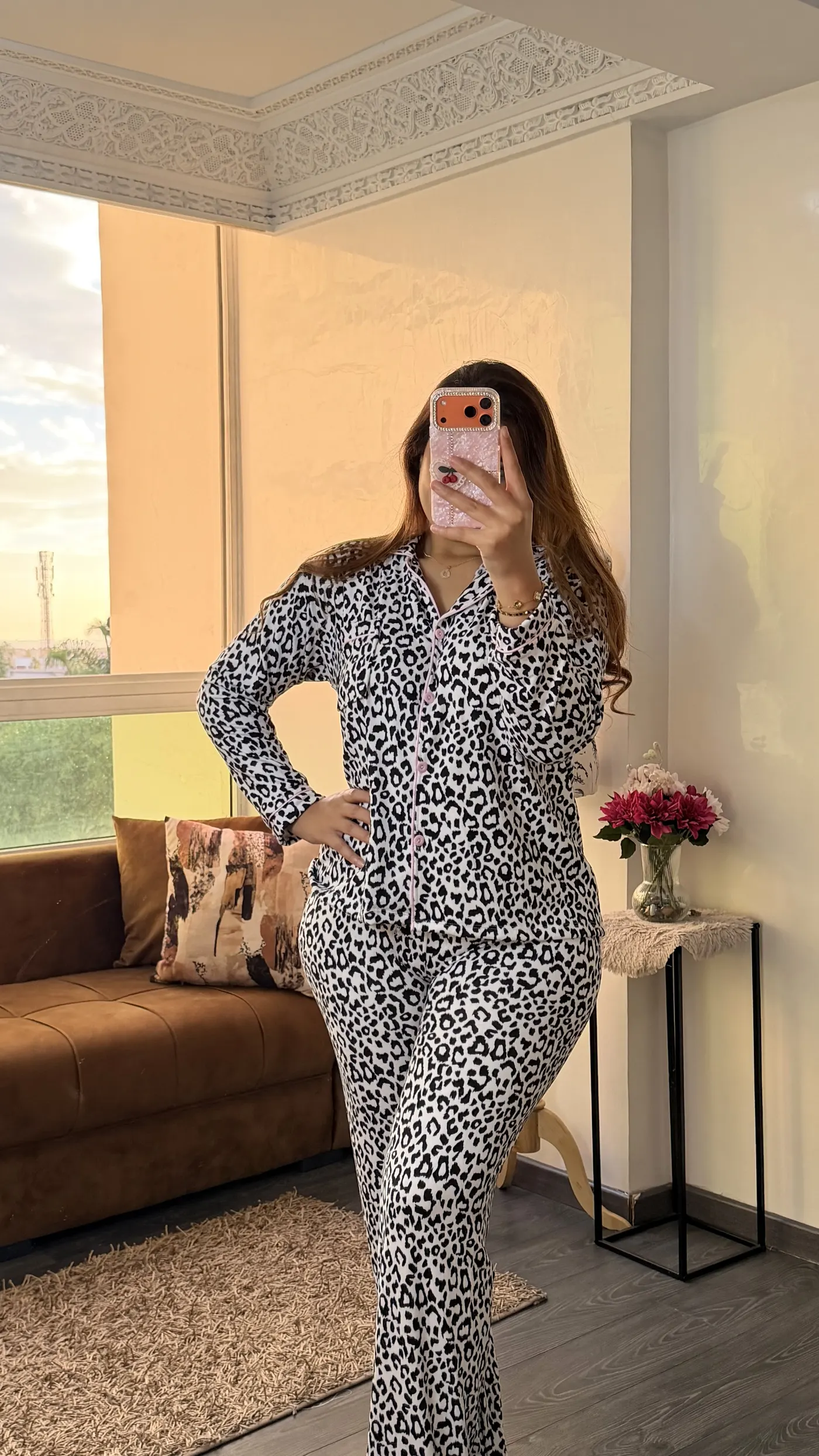 Pyjama Léopard « Savane » Noir & Blanc 3
