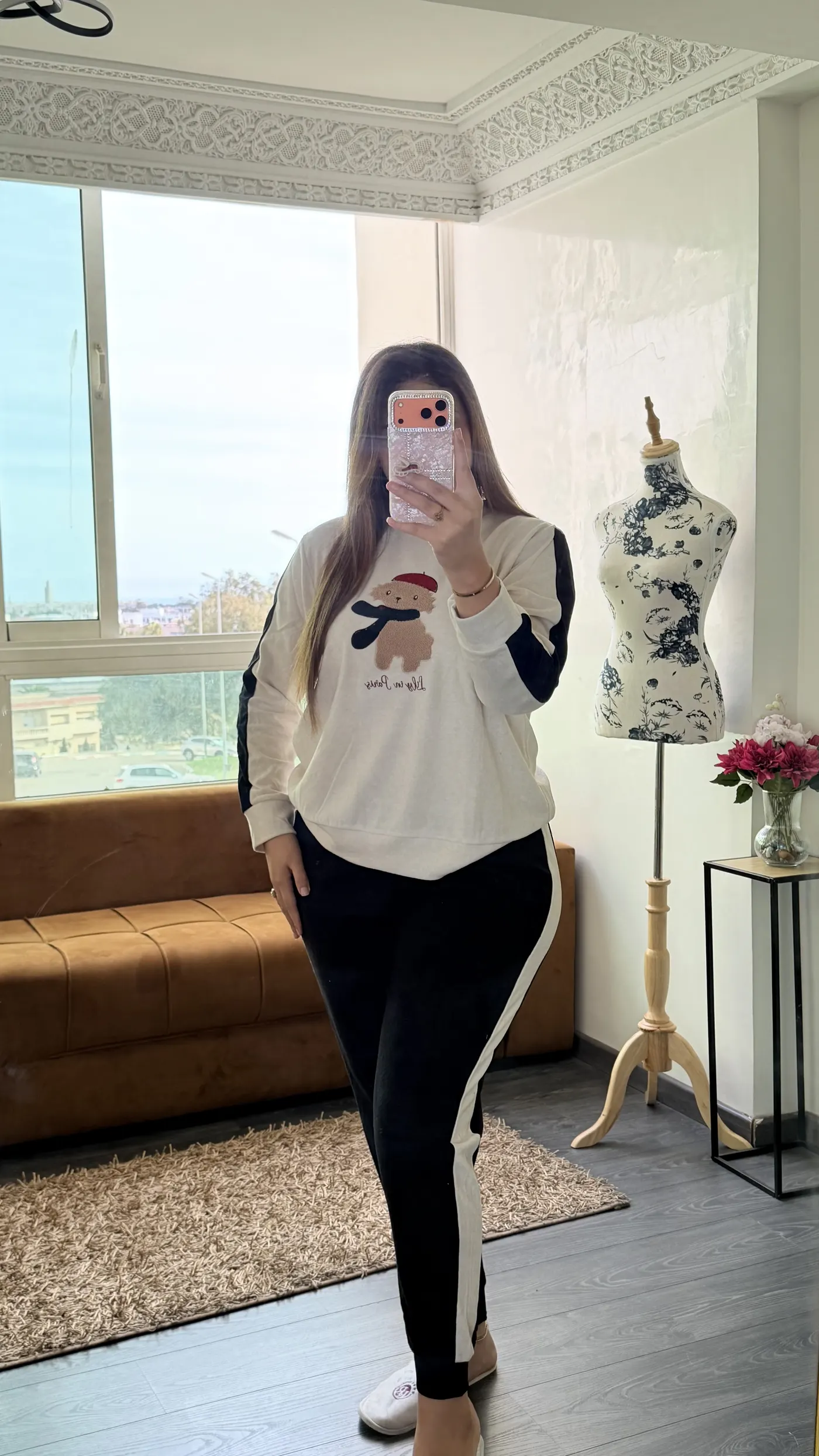 Ensemble Ourson « Flocon » Blanc & Noir