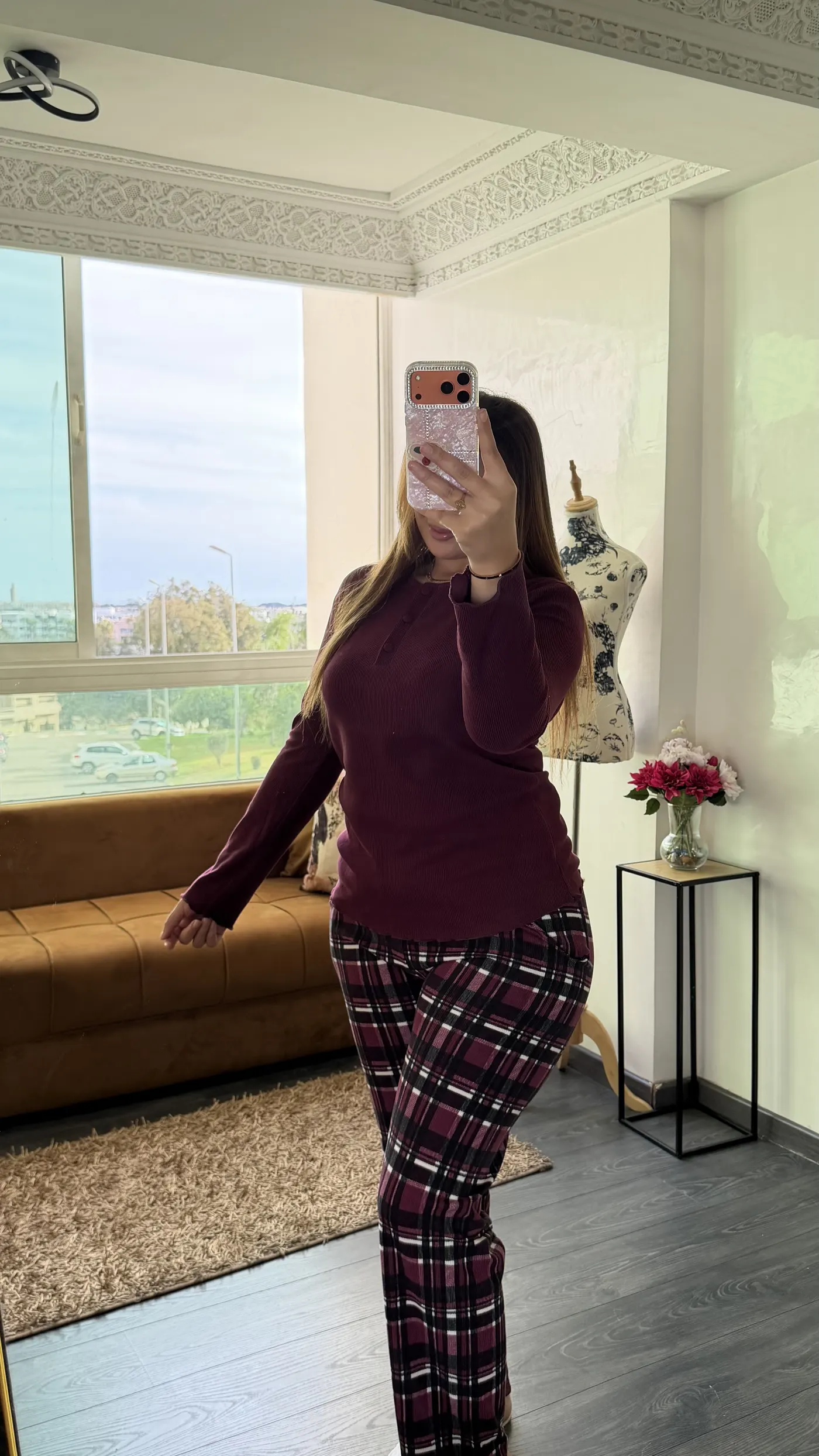 Pyjama Tartan « Highland » Bordeaux 2