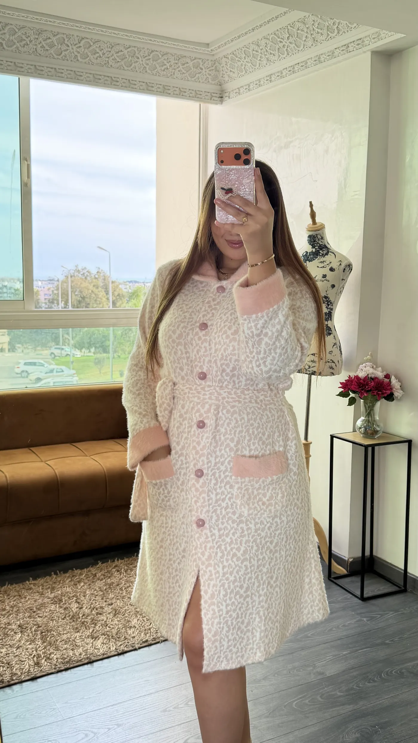 Robe de Chambre « Duchesse » Rose Poudré 3