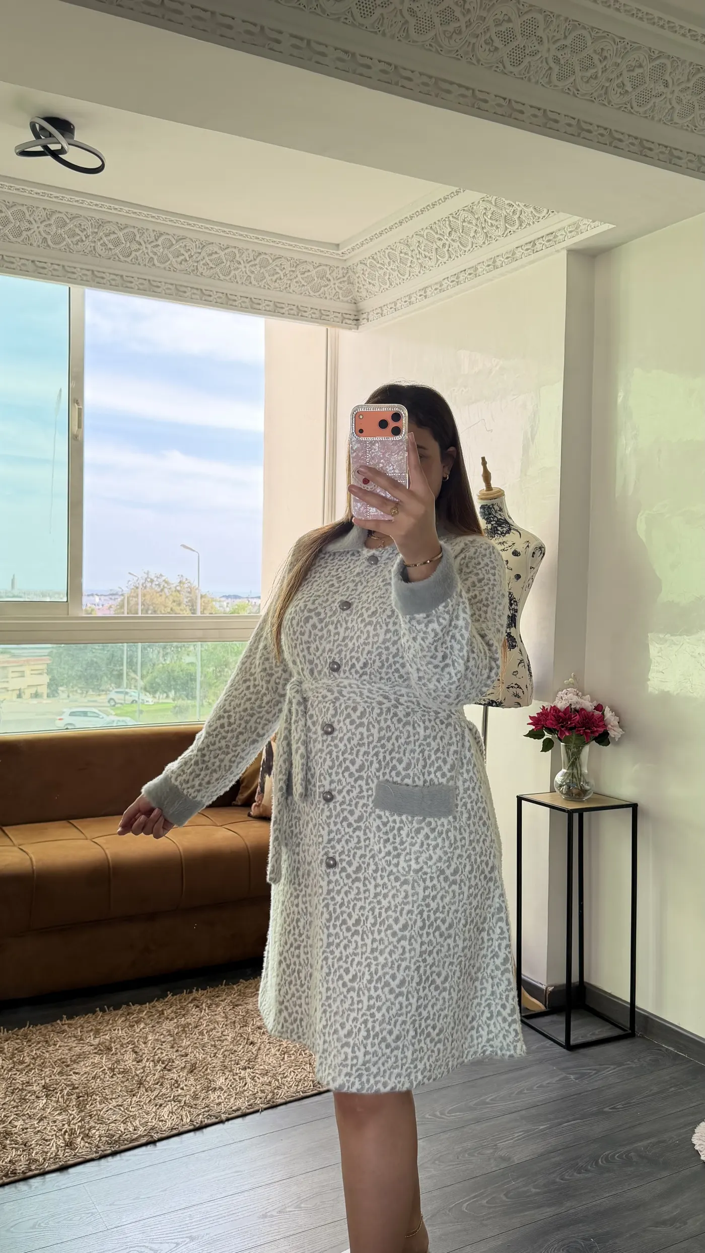 Robe de Chambre « Duchesse » Gris Perle