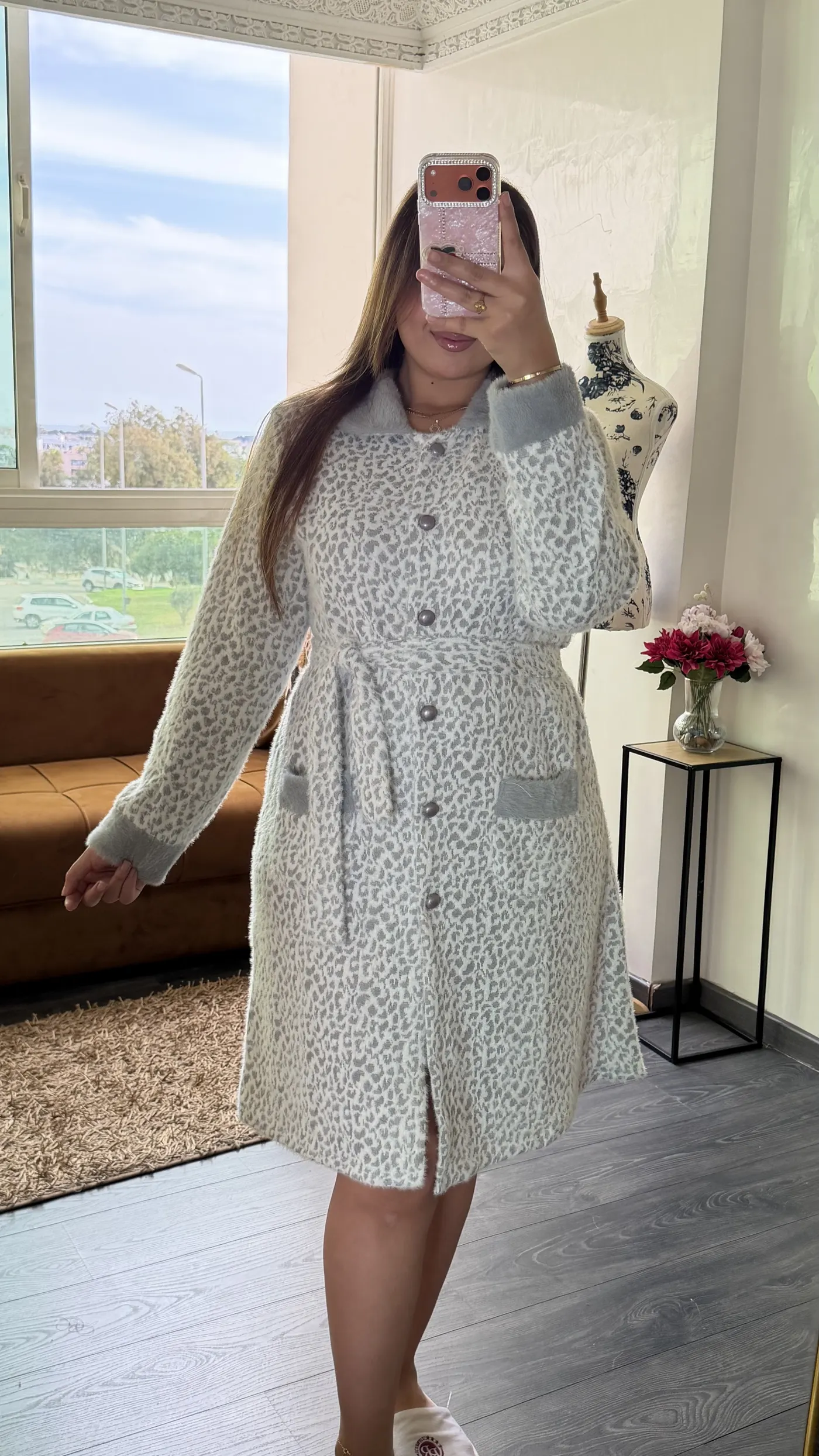 Robe de Chambre « Duchesse » Gris Perle 2