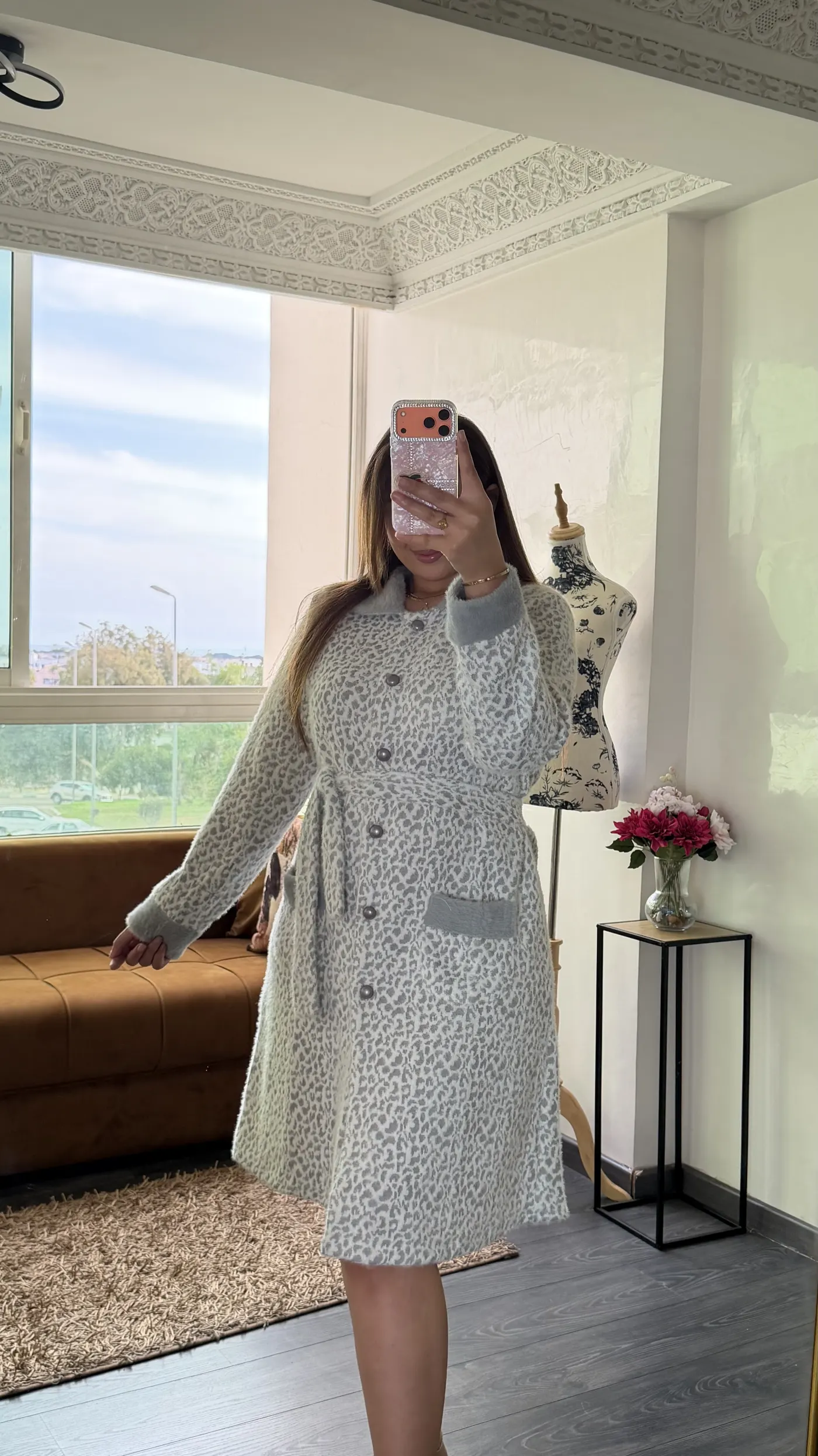 Robe de Chambre « Duchesse » Gris Perle 3